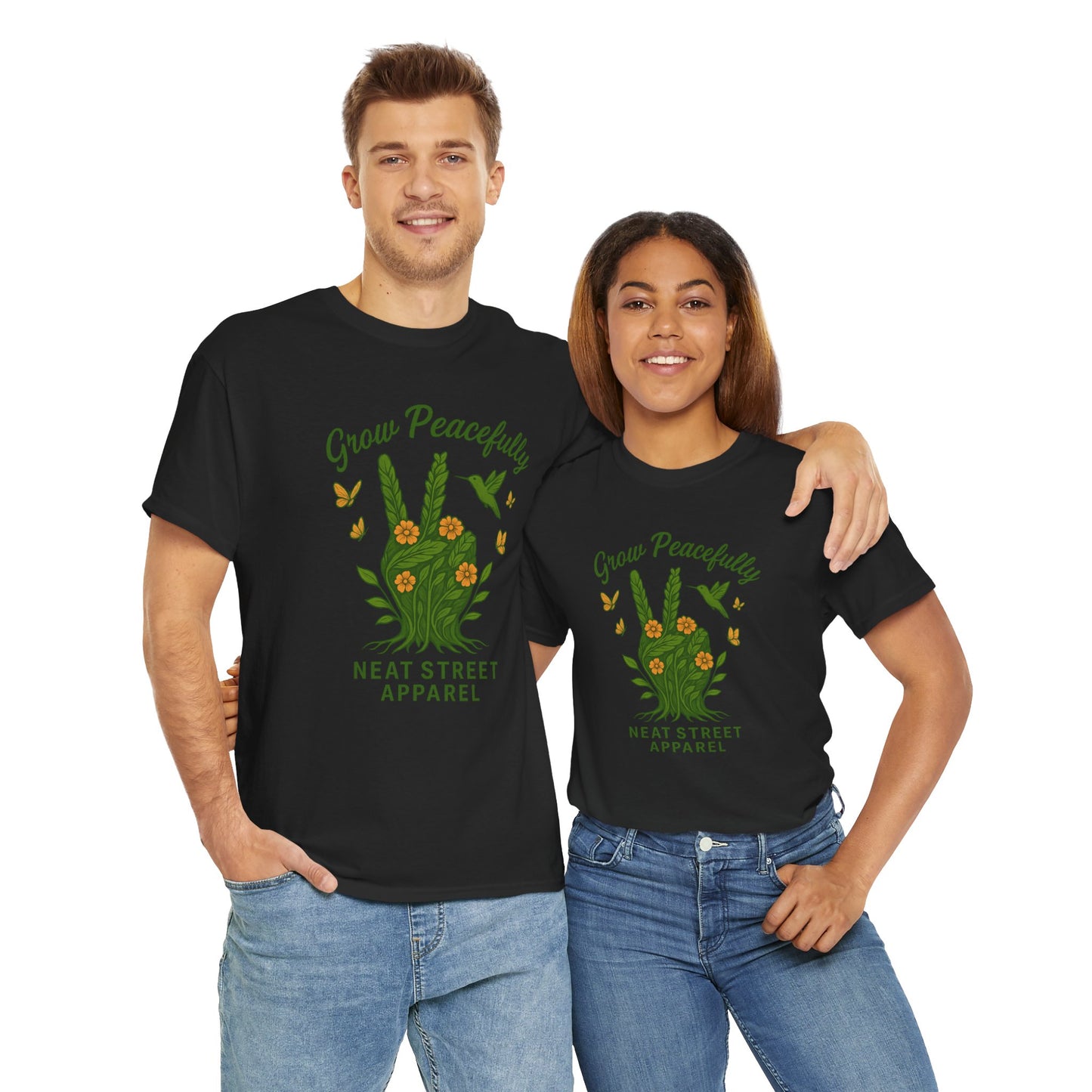 Grow Peacefully Unisex Heavy Cotton Tee