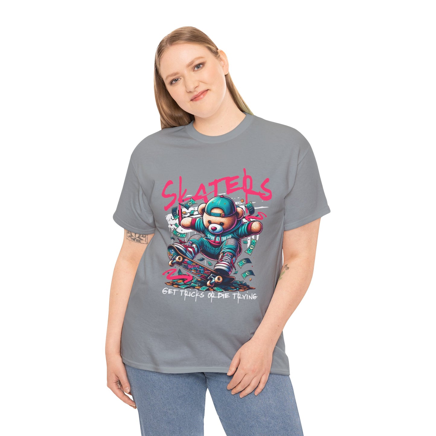 Skater Bear T-Shirt Cool Graphic Tee