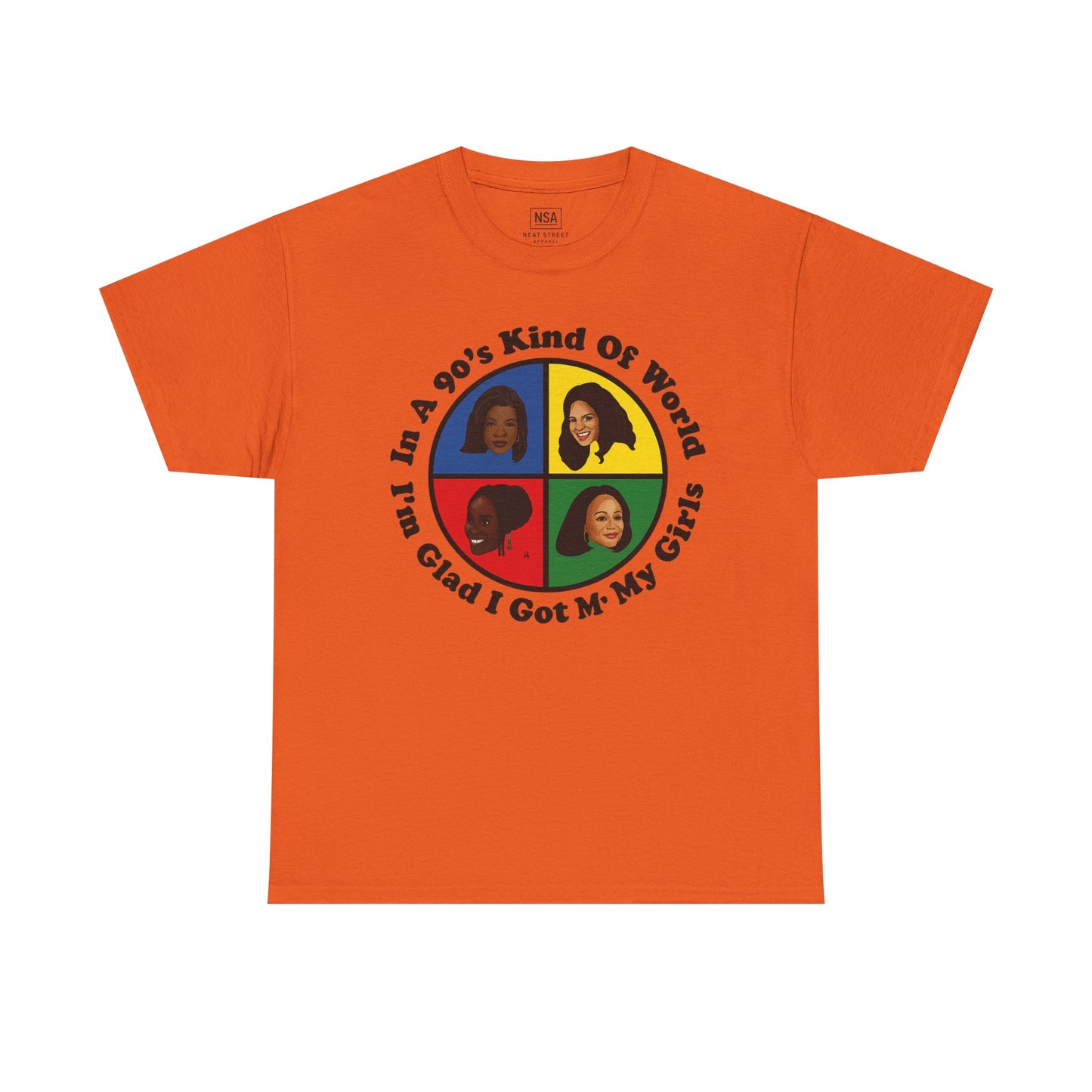 Retro 90s Kind of World Unisex Heavy Cotton Tee