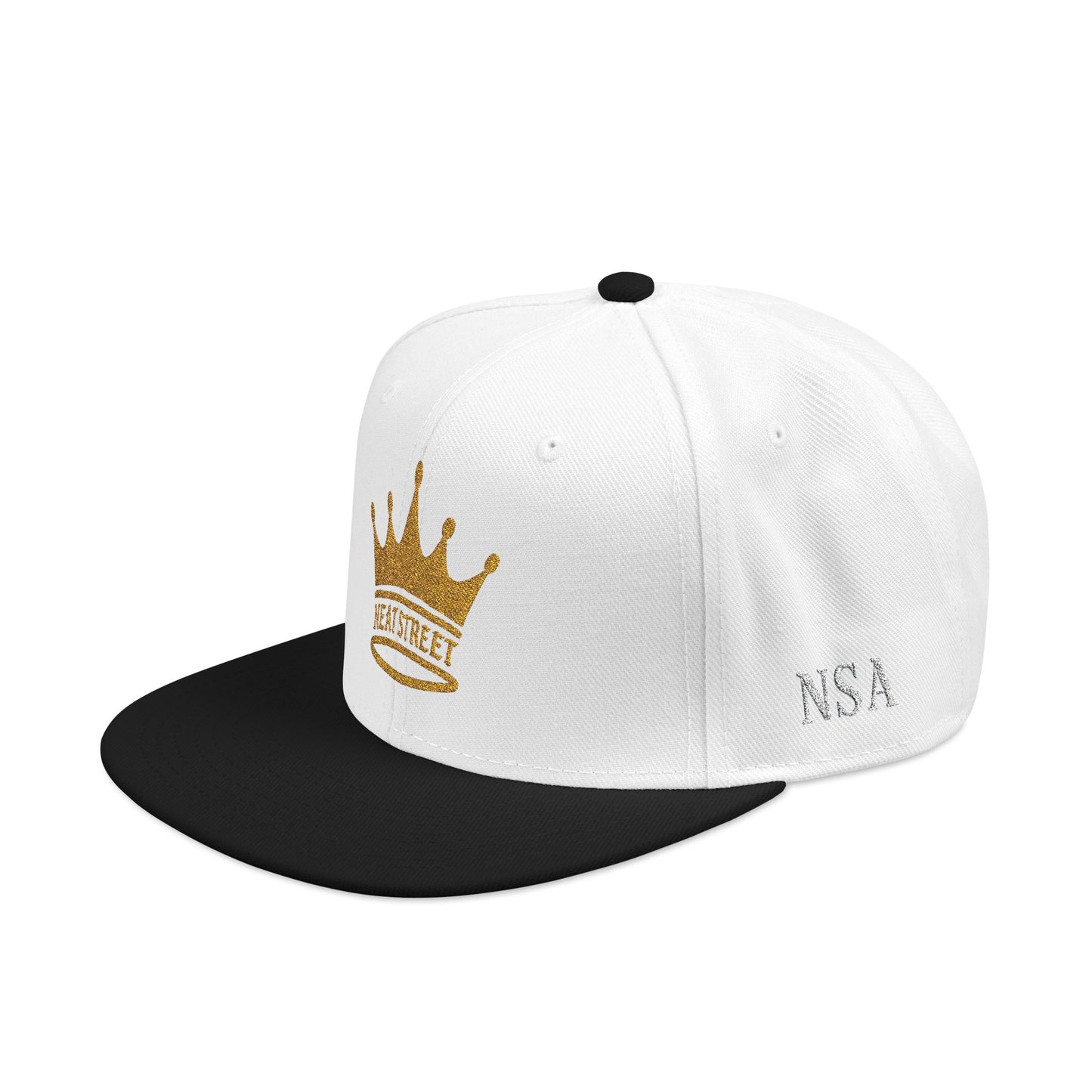 Neat Street Crown Snapback Hat - Embroidered Casual Cap for Streetwear Enthusiasts