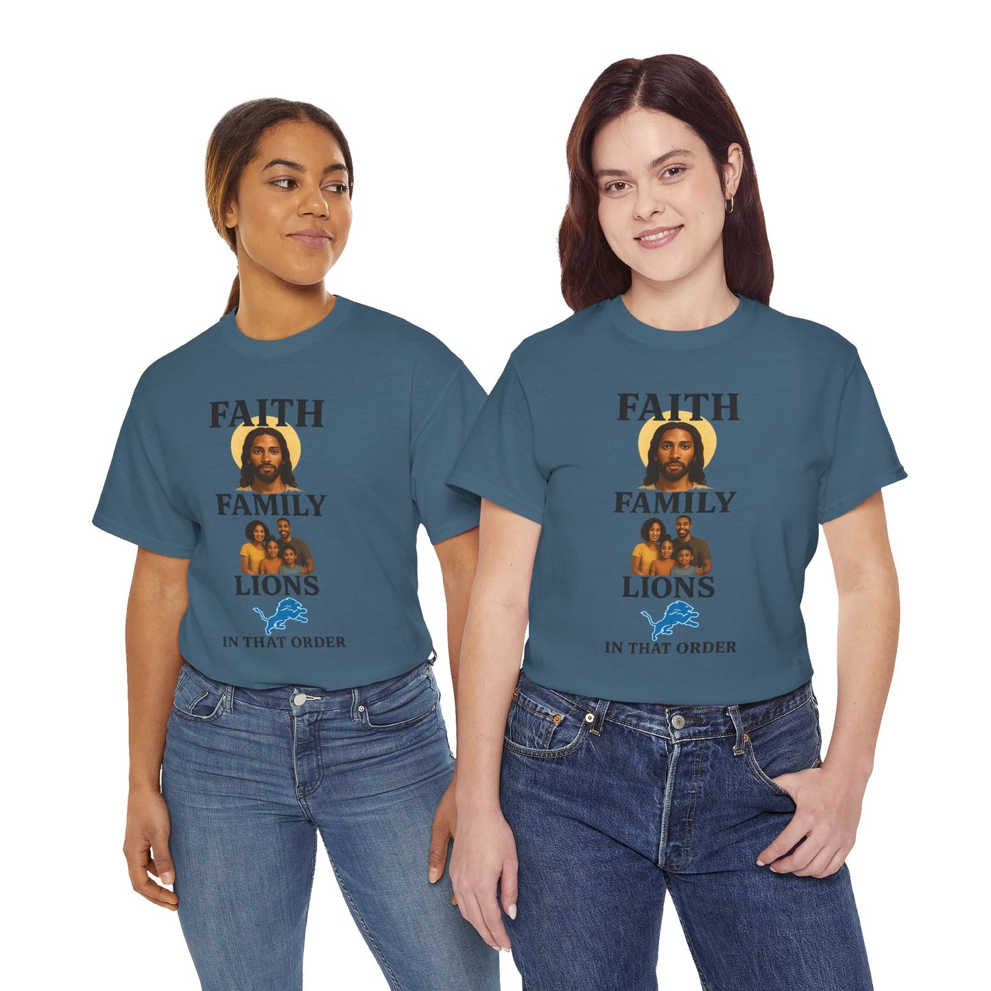 Faith Family Lions Unisex Heavy Cotton Tee