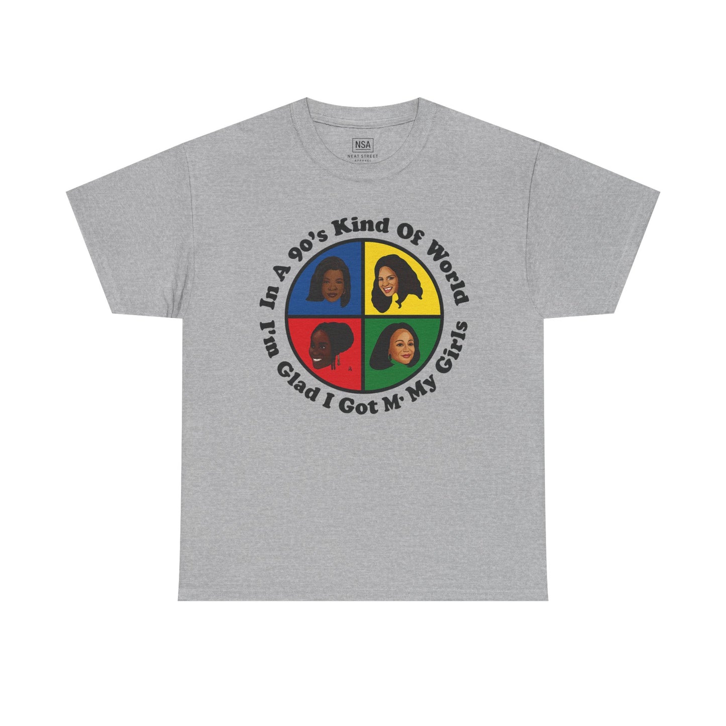 Retro 90s Kind of World Unisex Heavy Cotton Tee