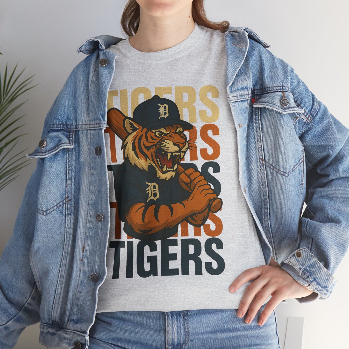 Vintage Tigers Graphic Unisex Heavy Cotton Tee