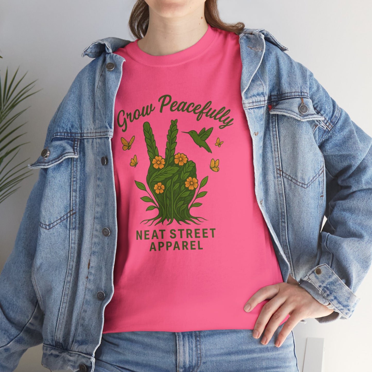 Grow Peacefully Unisex Heavy Cotton Tee