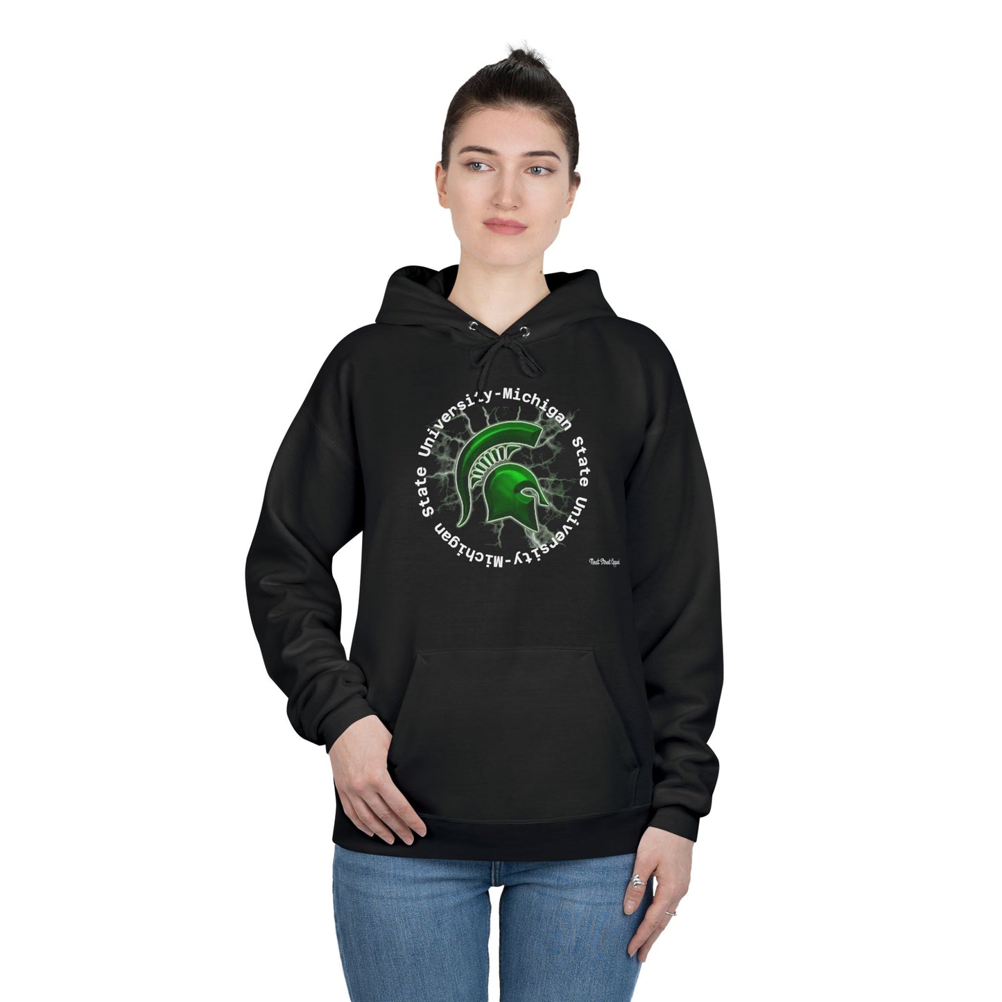 Spartan Spirit Eco-Smart Hoodie, College Sweatshirt, Unisex Pullover, Campus Gear, Game Day Apparel, School Pride Gift