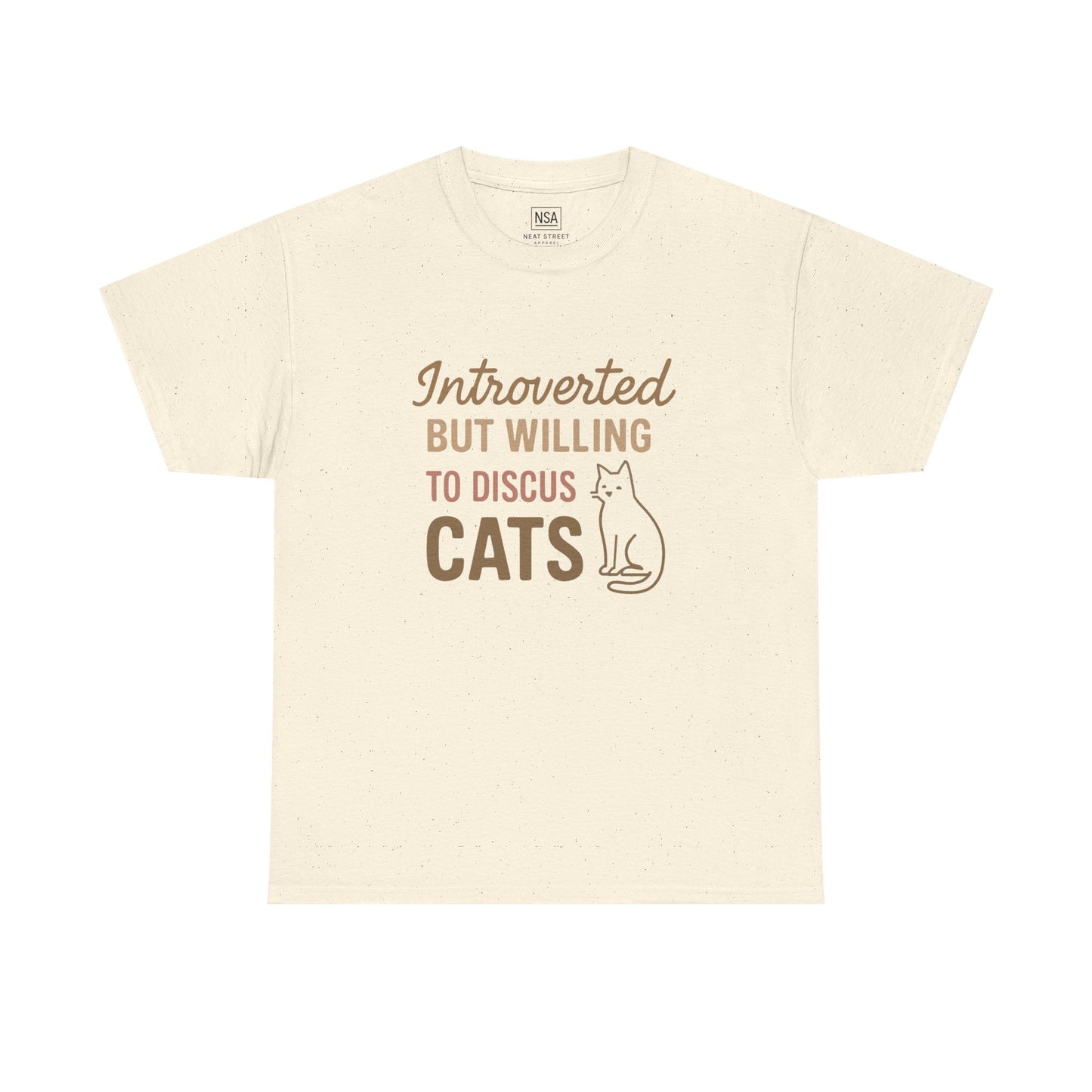 Introverted Cat Lover Tee - Unisex Heavy Cotton Shirt