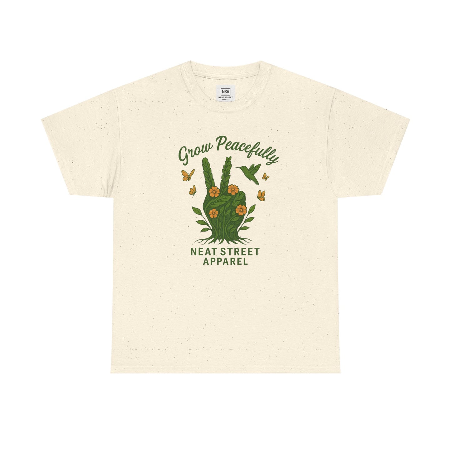 Grow Peacefully Unisex Heavy Cotton Tee