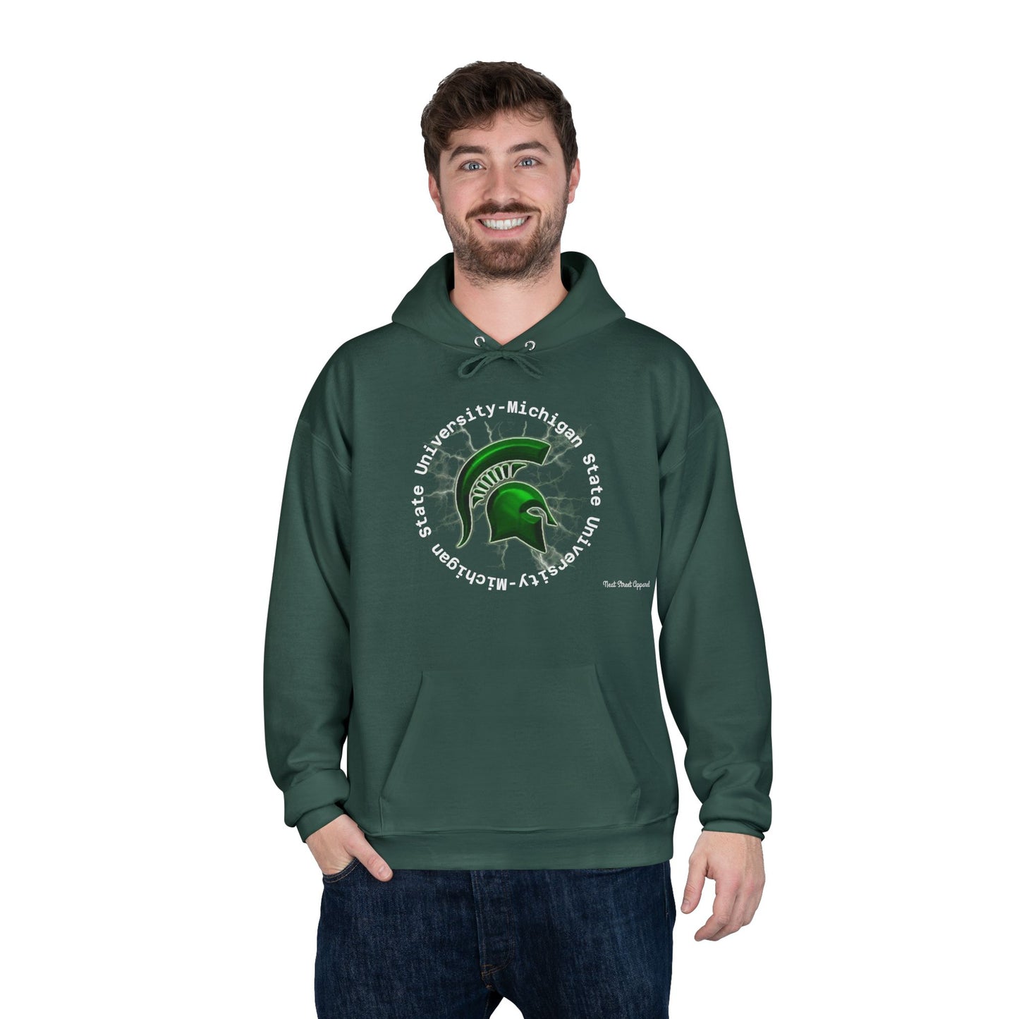 Spartan Spirit Eco-Smart Hoodie, College Sweatshirt, Unisex Pullover, Campus Gear, Game Day Apparel, School Pride Gift