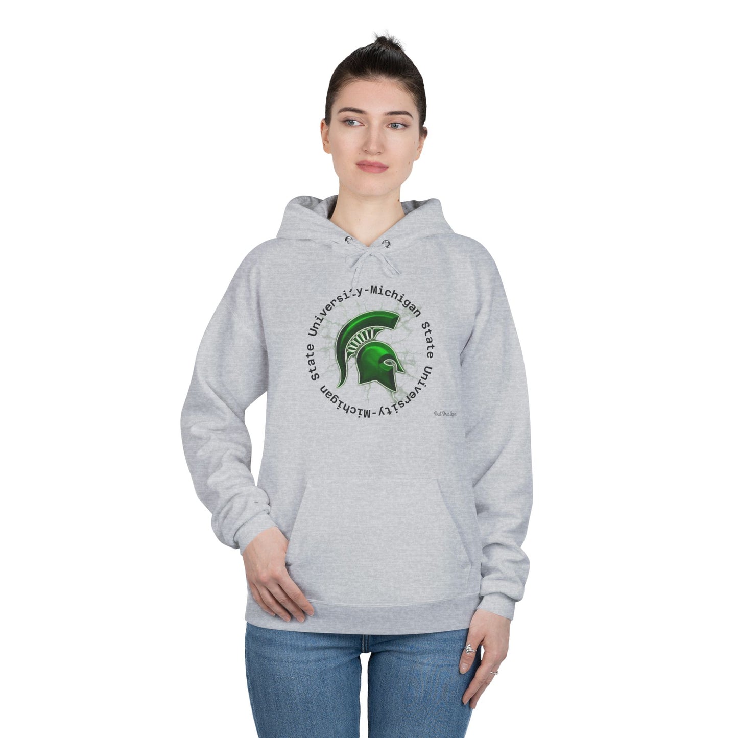 Spartan Spirit Eco-Smart Hoodie, College Sweatshirt, Unisex Pullover, Campus Gear, Game Day Apparel, School Pride Gift