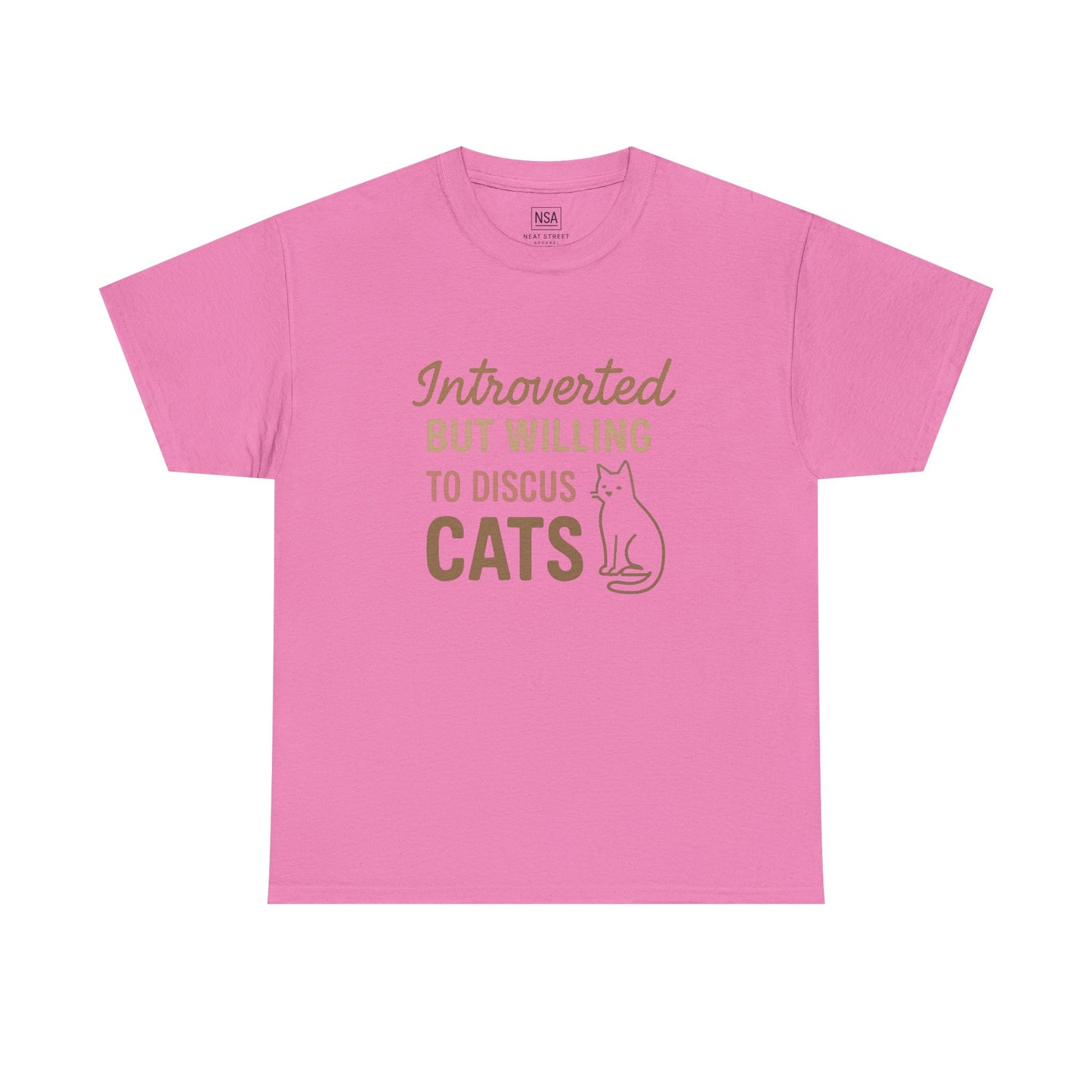 Introverted Cat Lover Tee - Unisex Heavy Cotton Shirt
