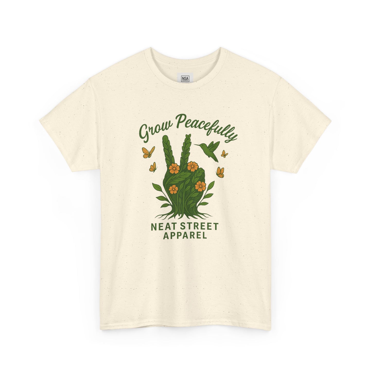 Grow Peacefully Unisex Heavy Cotton Tee