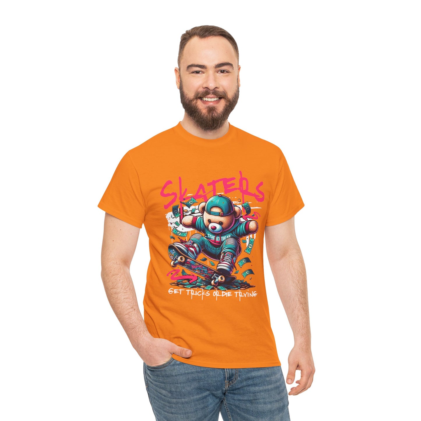 Skater Bear T-Shirt Cool Graphic Tee
