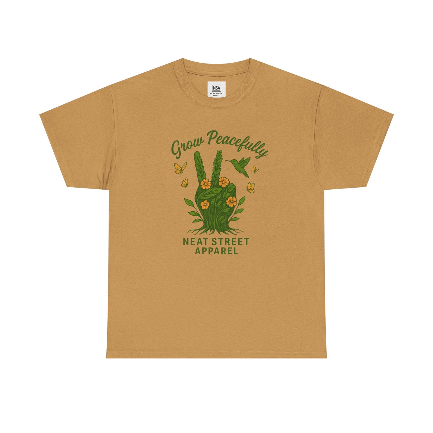 Grow Peacefully Unisex Heavy Cotton Tee