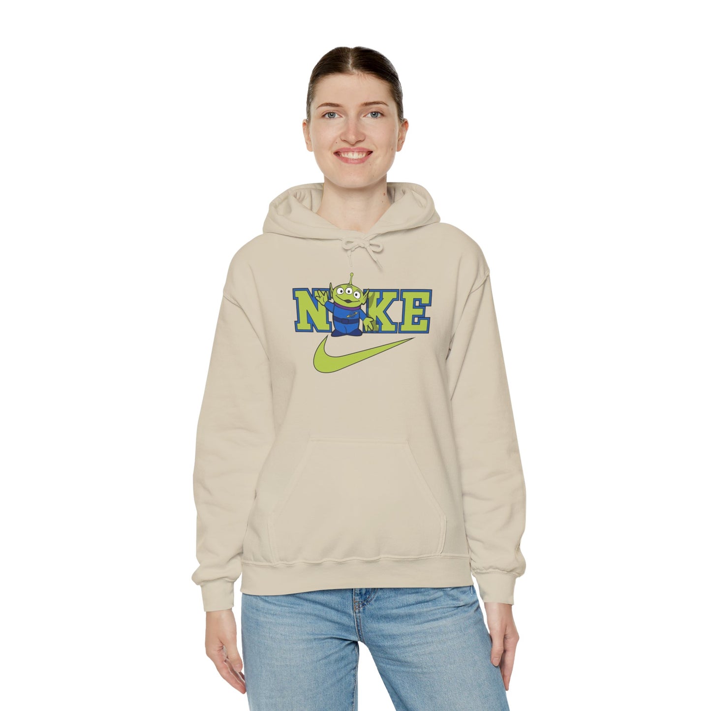 Whimsical swoosh Alien Hoodie