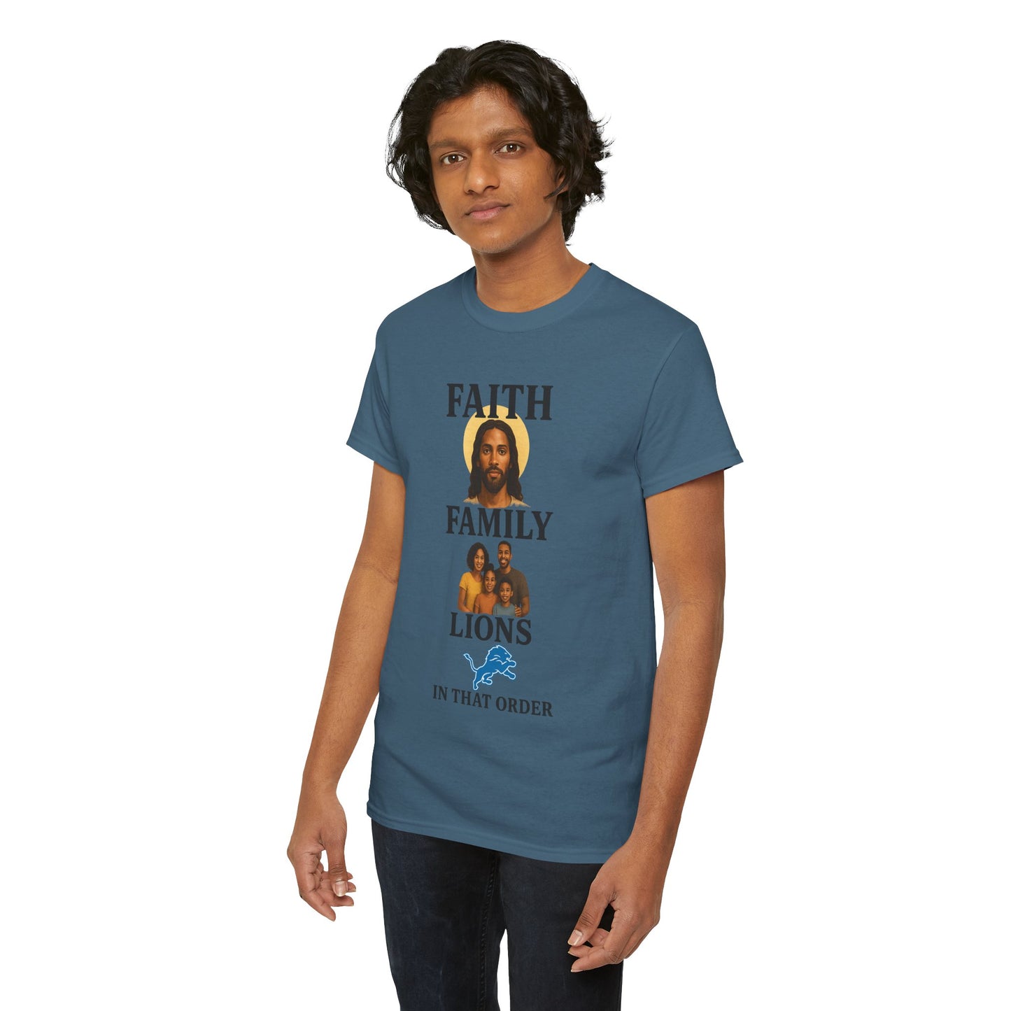 Faith Family Lions Unisex Heavy Cotton Tee