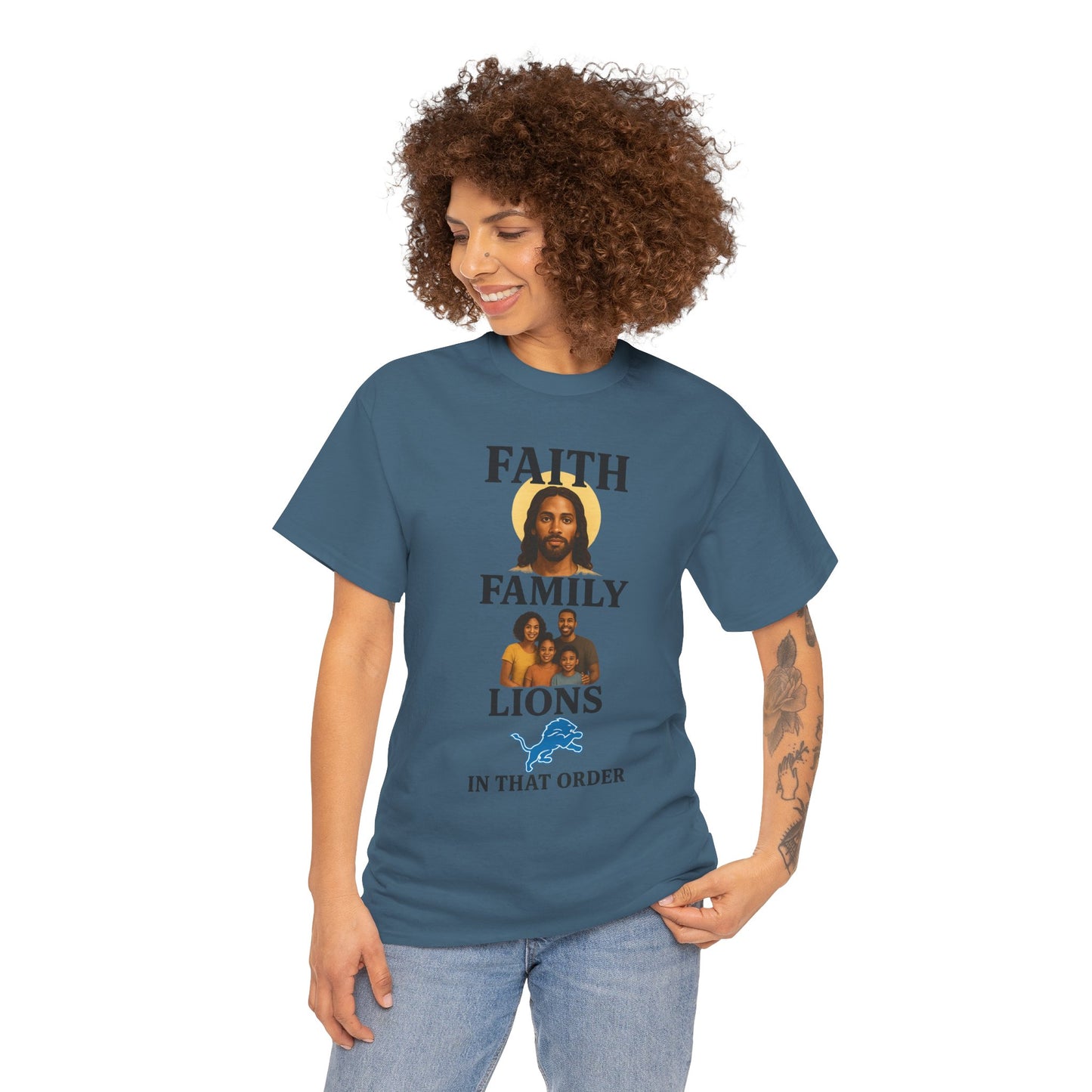 Faith Family Lions Unisex Heavy Cotton Tee