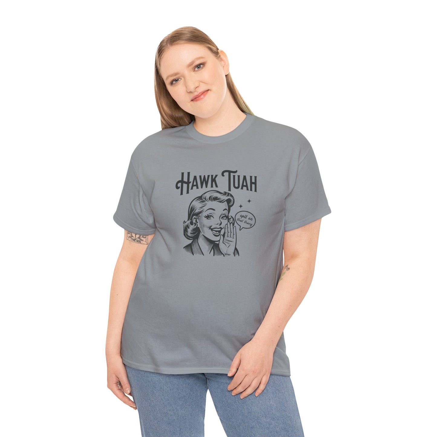Hawk Tuah Funny Graphic Tee