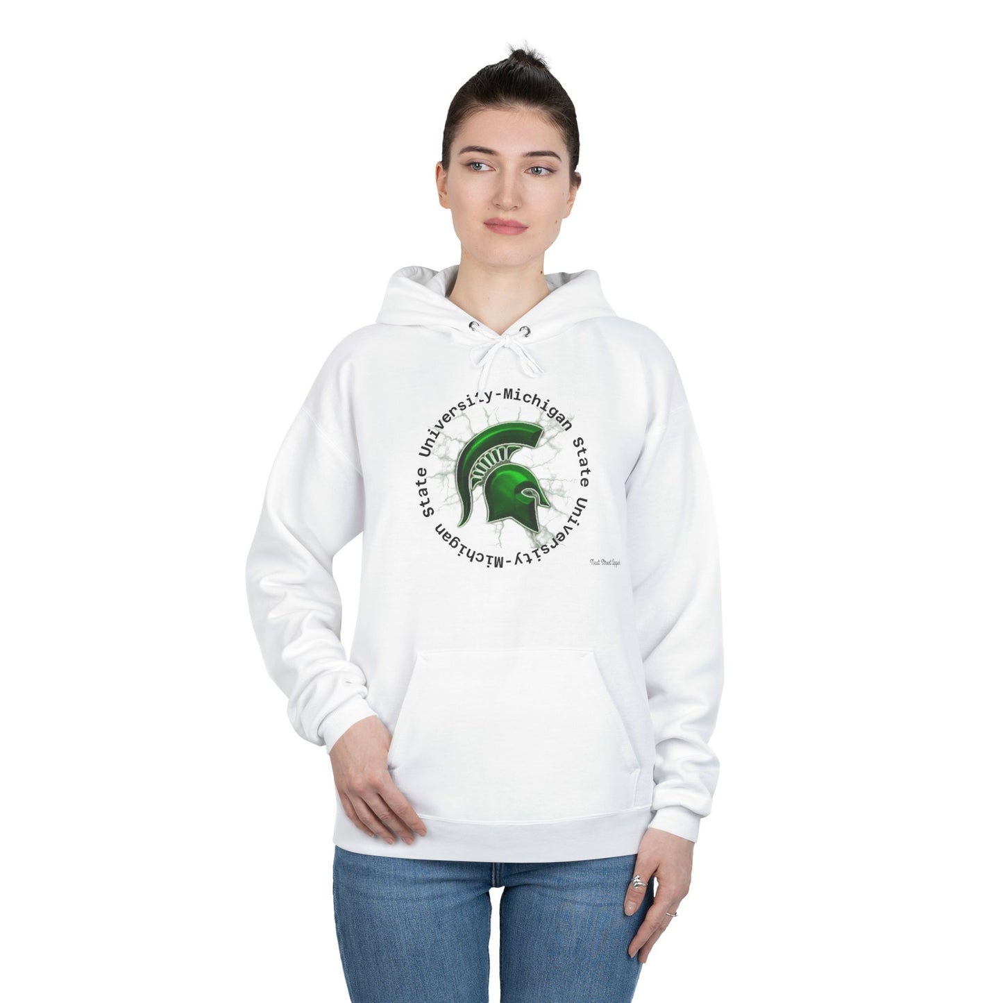Spartan Spirit Eco-Smart Hoodie, College Sweatshirt, Unisex Pullover, Campus Gear, Game Day Apparel, School Pride Gift