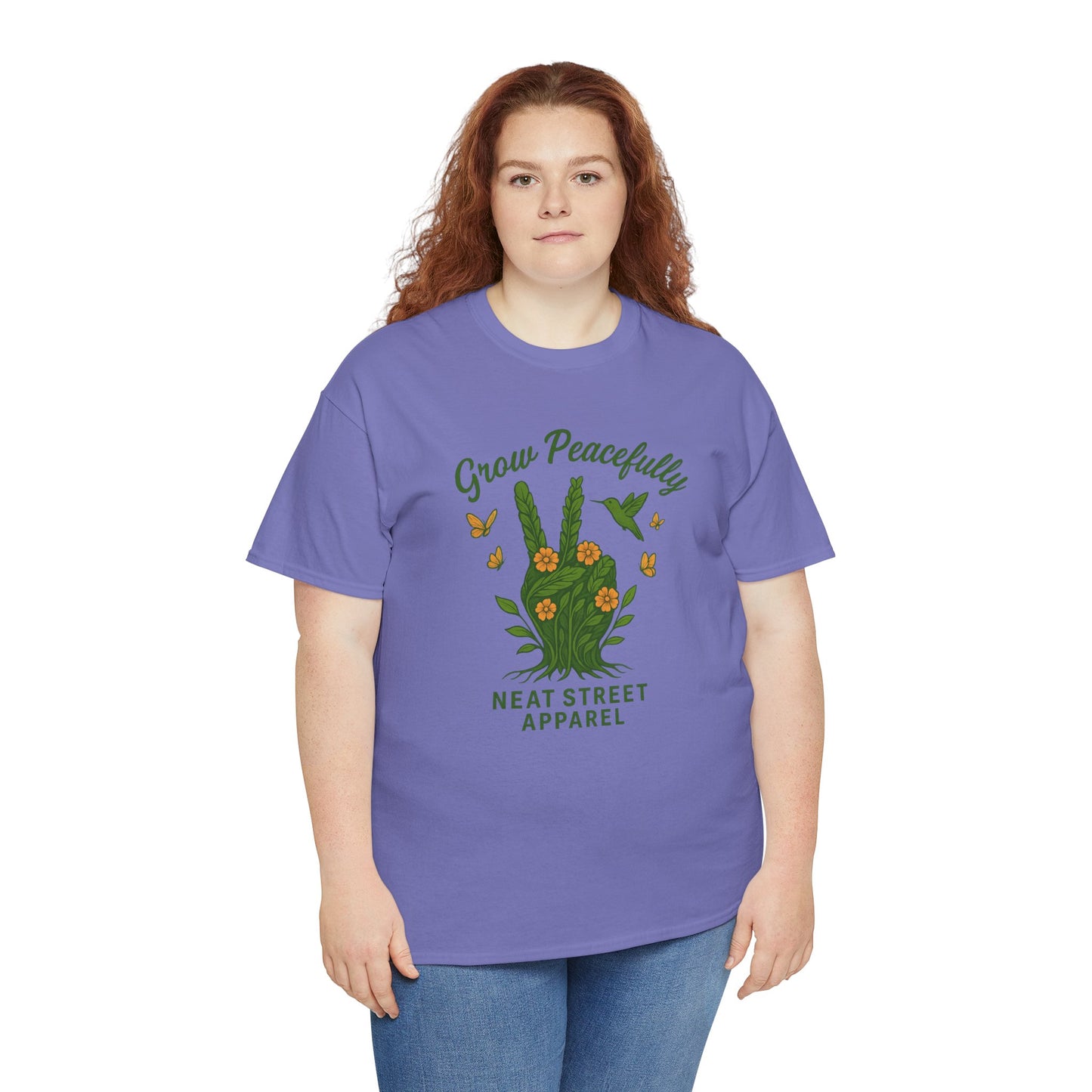 Grow Peacefully Unisex Heavy Cotton Tee