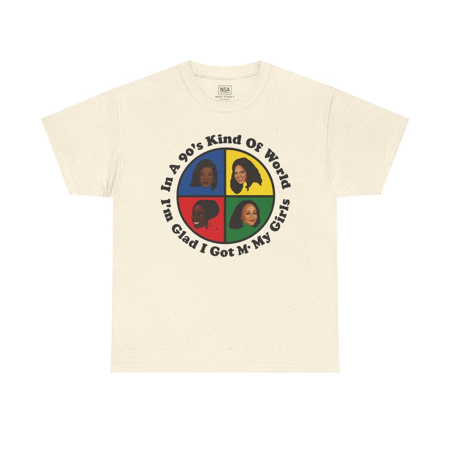 Retro 90s Kind of World Unisex Heavy Cotton Tee