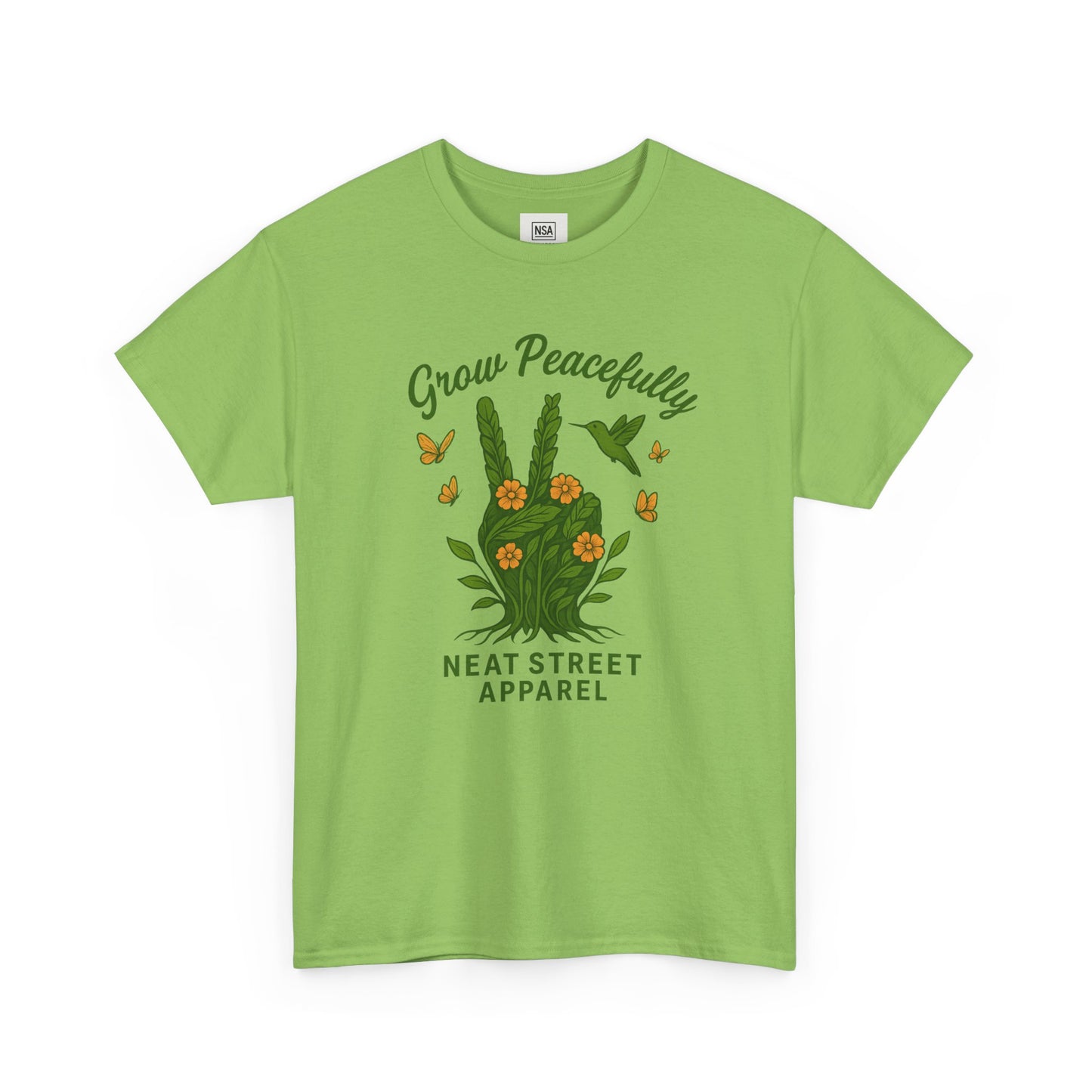 Grow Peacefully Unisex Heavy Cotton Tee