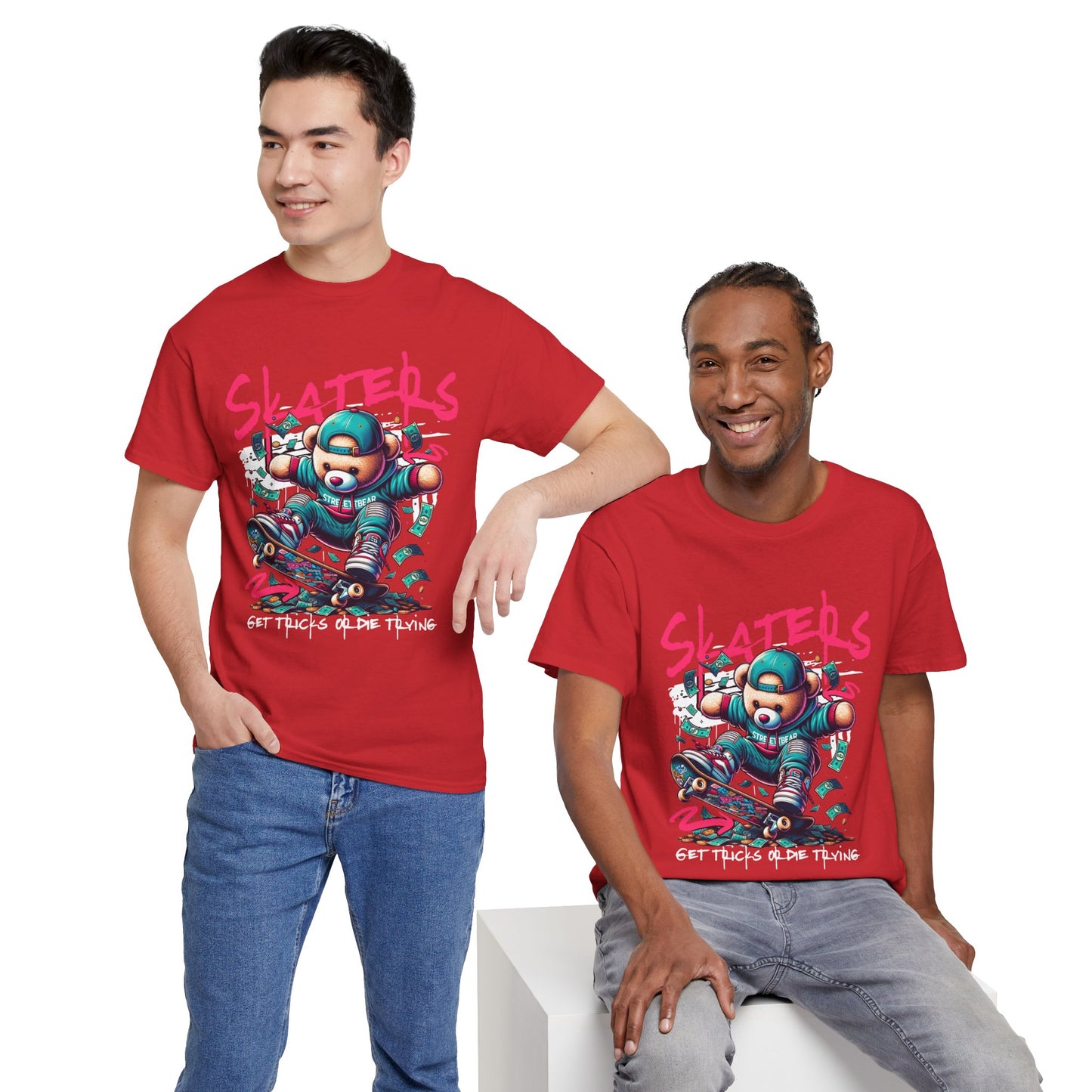 Skater Bear T-Shirt Cool Graphic Tee