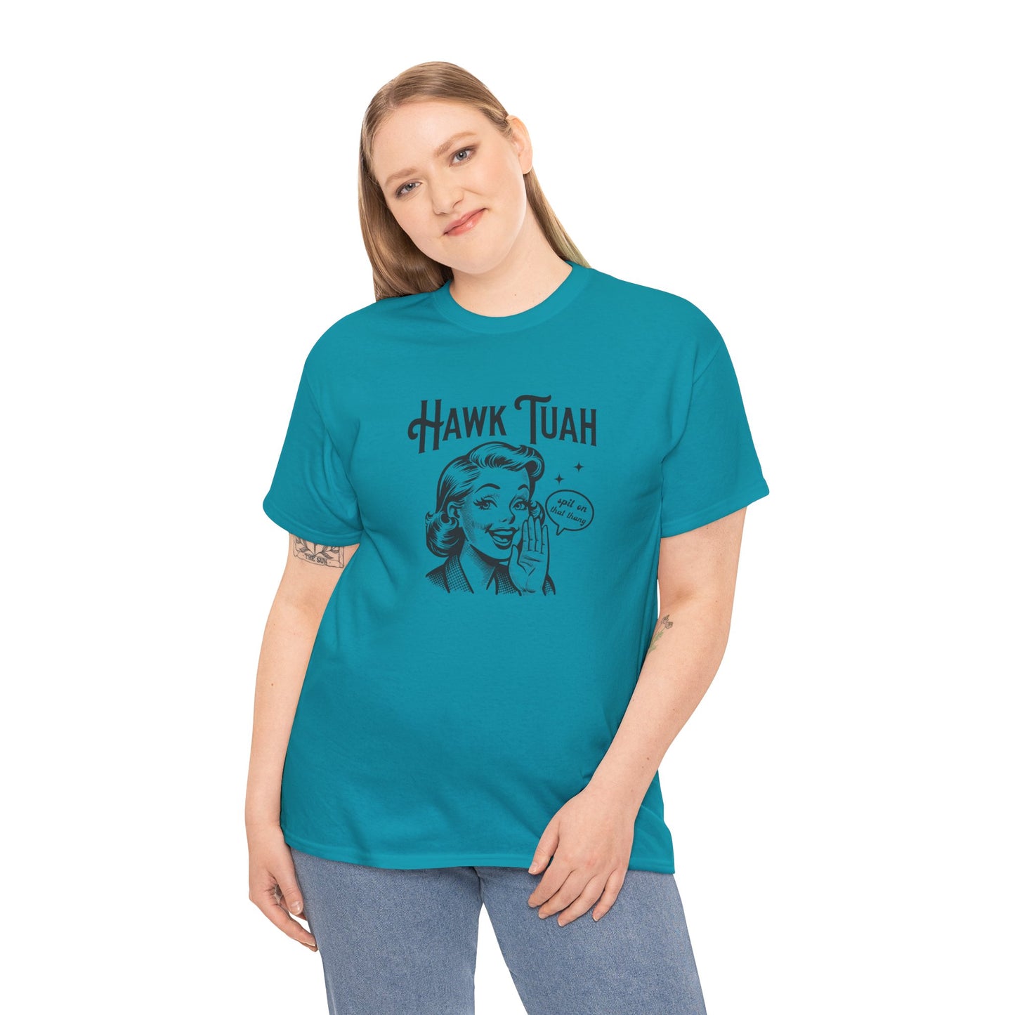 Hawk Tuah Funny Graphic Tee