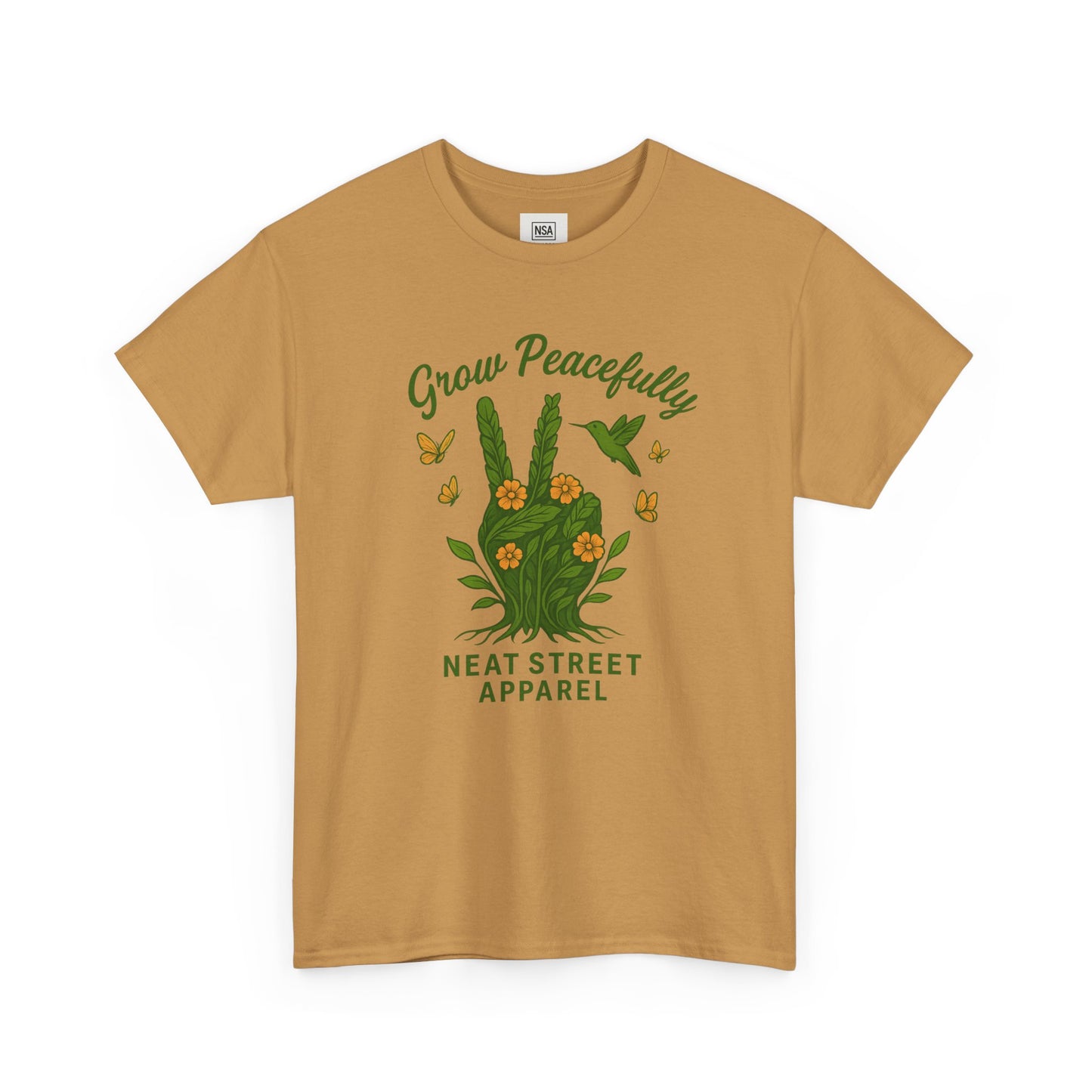 Grow Peacefully Unisex Heavy Cotton Tee