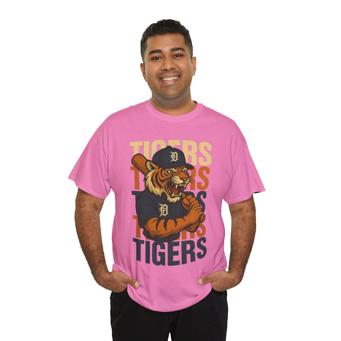 Vintage Tigers Graphic Unisex Heavy Cotton Tee