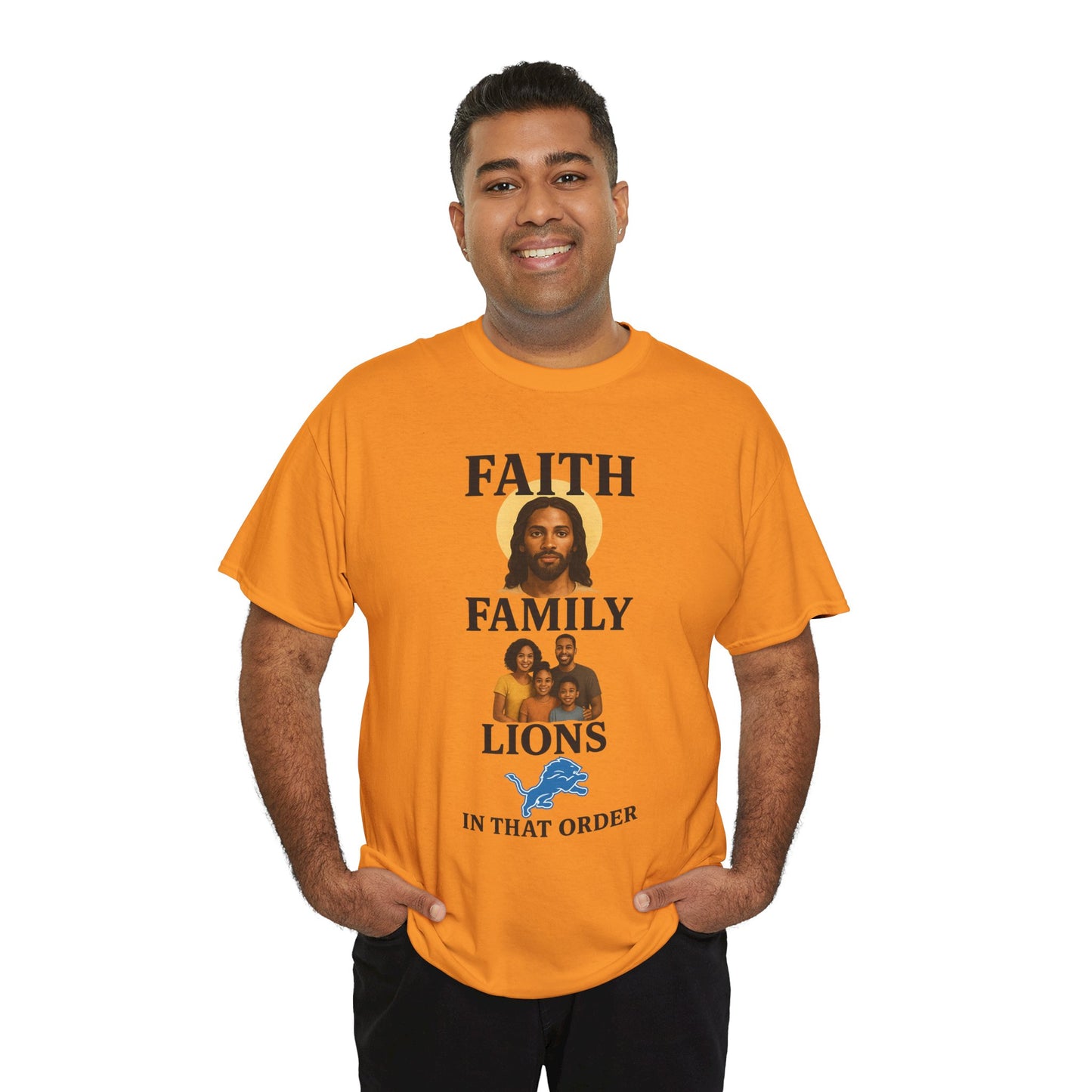 Faith Family Lions Unisex Heavy Cotton Tee