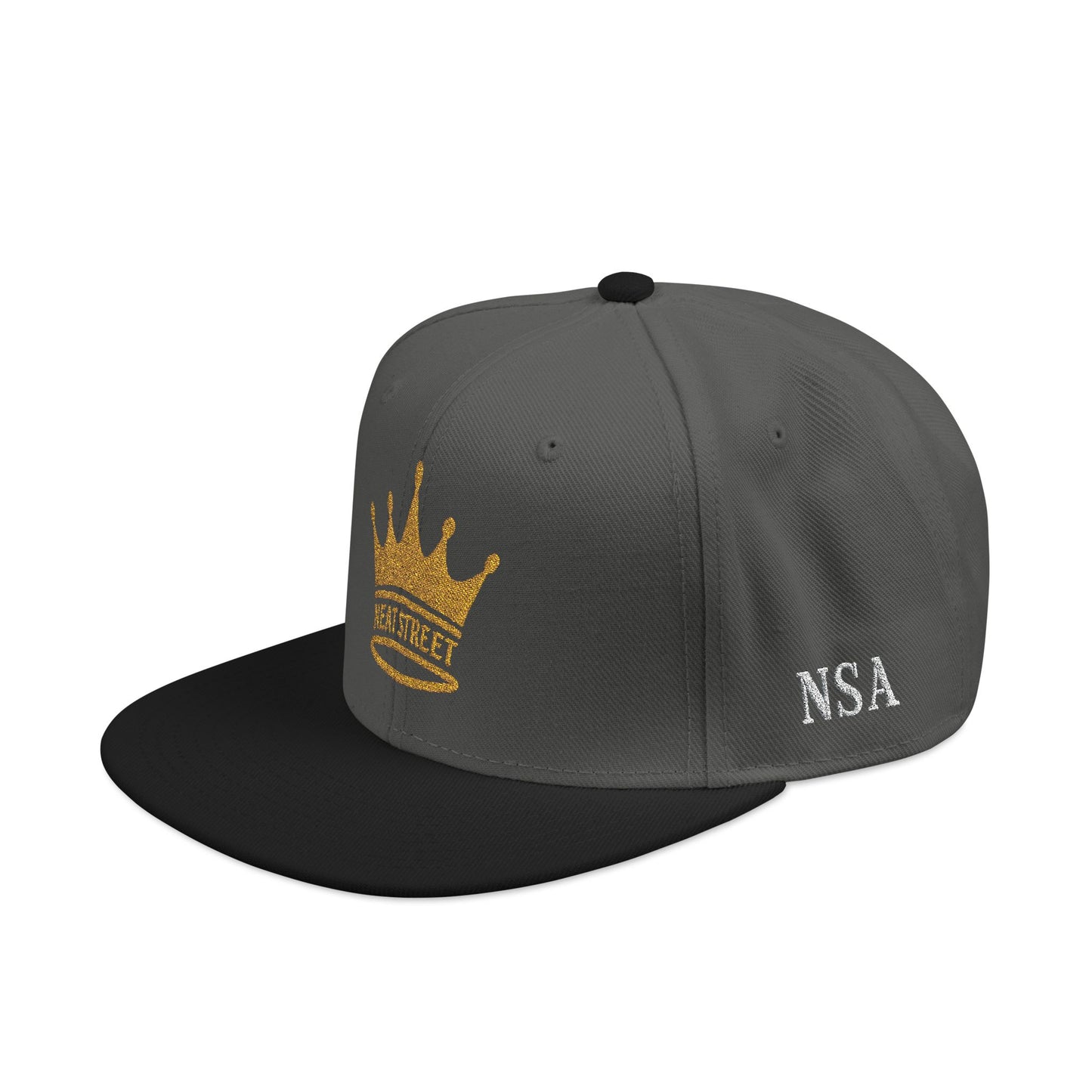 Neat Street Crown Snapback Hat - Embroidered Casual Cap for Streetwear Enthusiasts