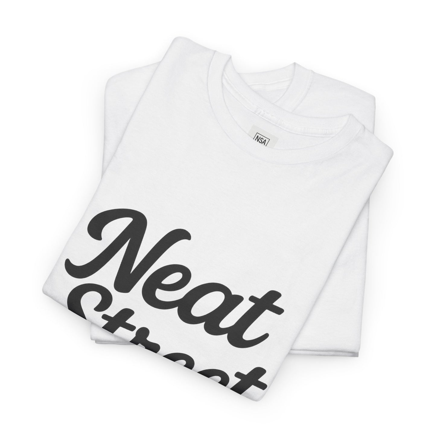 'Neat Street' Basic Tee (Black letters)
