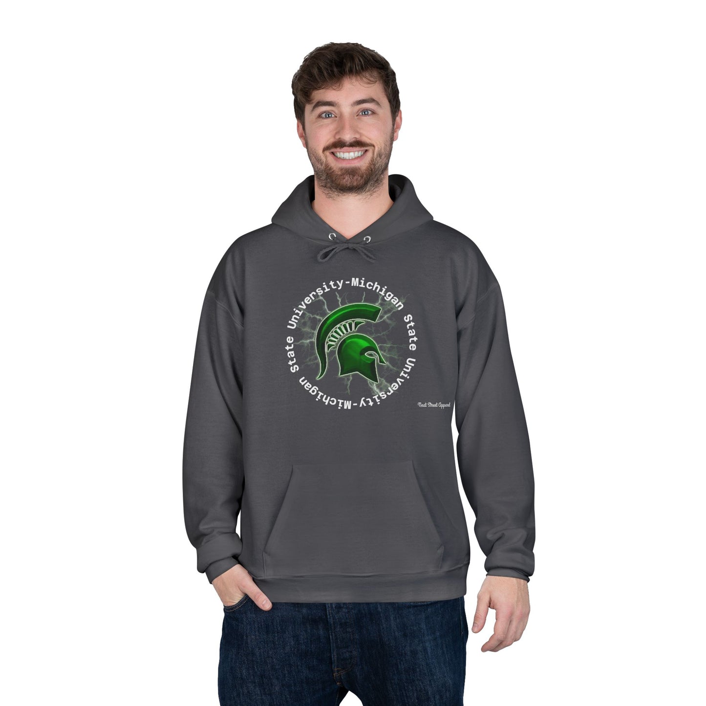 Spartan Spirit Eco-Smart Hoodie, College Sweatshirt, Unisex Pullover, Campus Gear, Game Day Apparel, School Pride Gift
