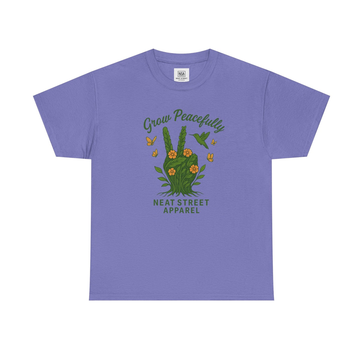 Grow Peacefully Unisex Heavy Cotton Tee