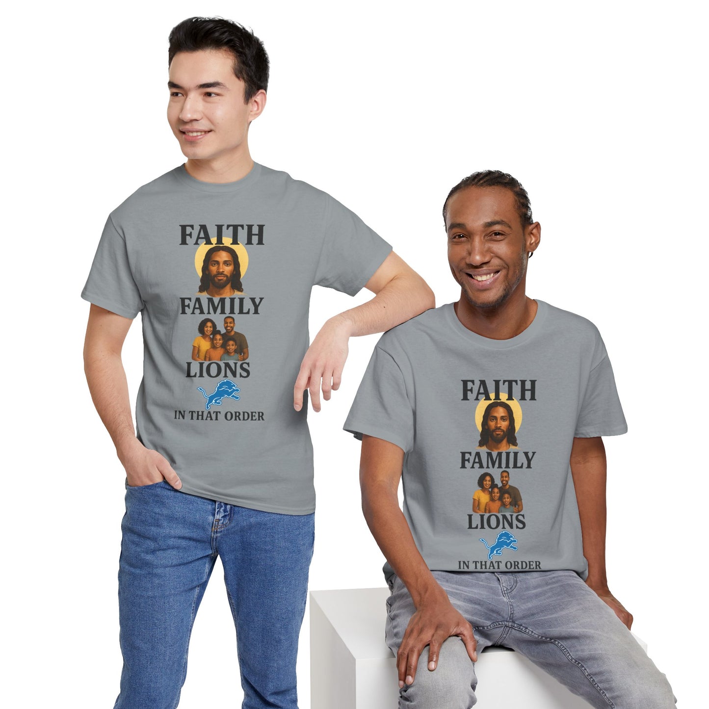 Faith Family Lions Unisex Heavy Cotton Tee