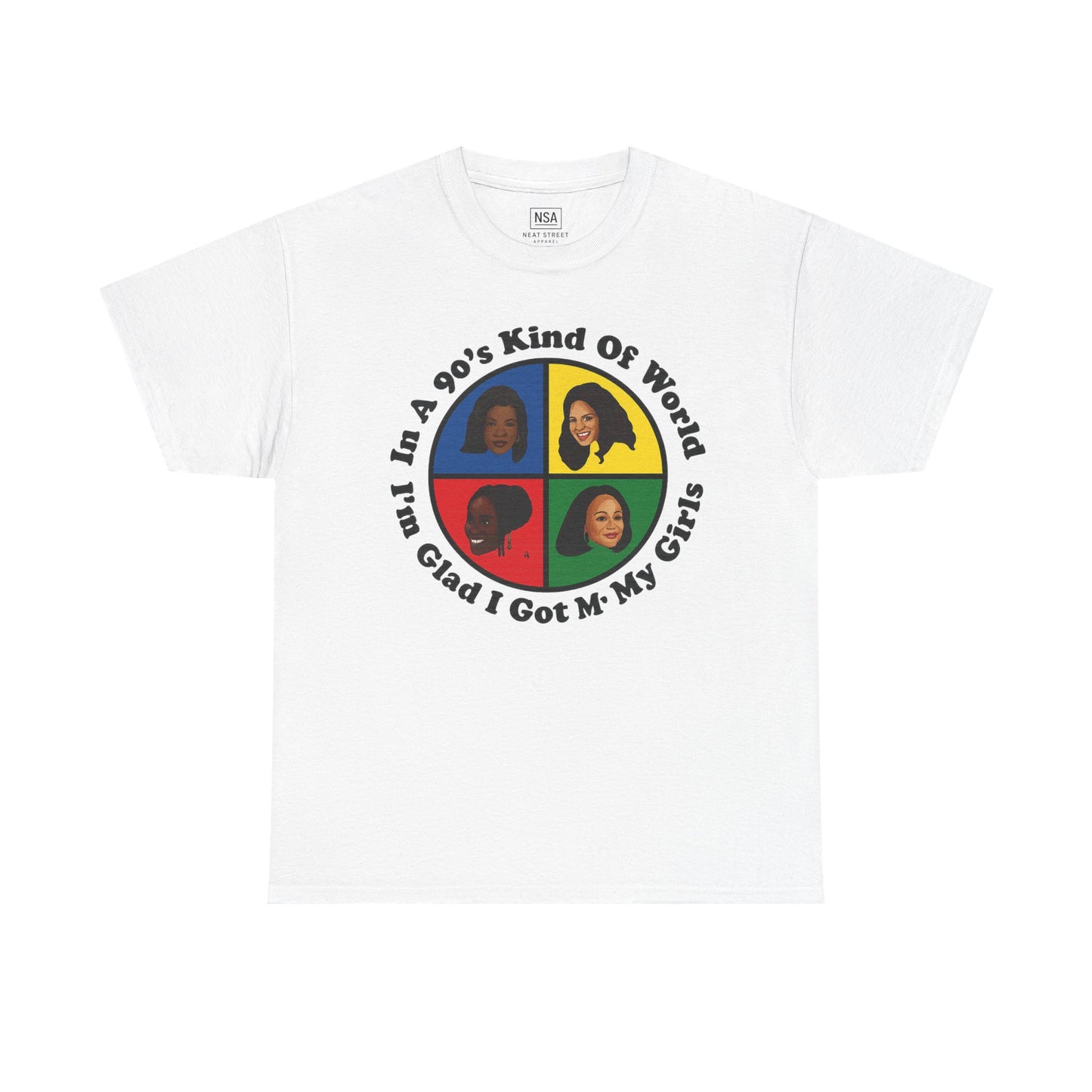 Retro 90s Kind of World Unisex Heavy Cotton Tee
