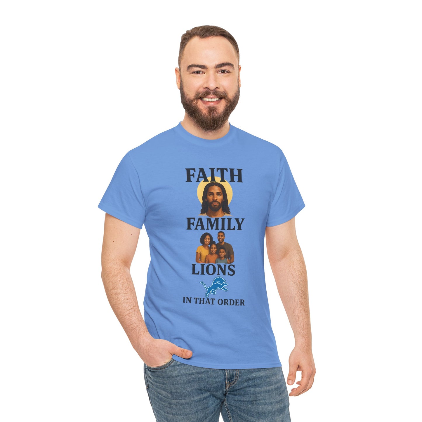 Faith Family Lions Unisex Heavy Cotton Tee