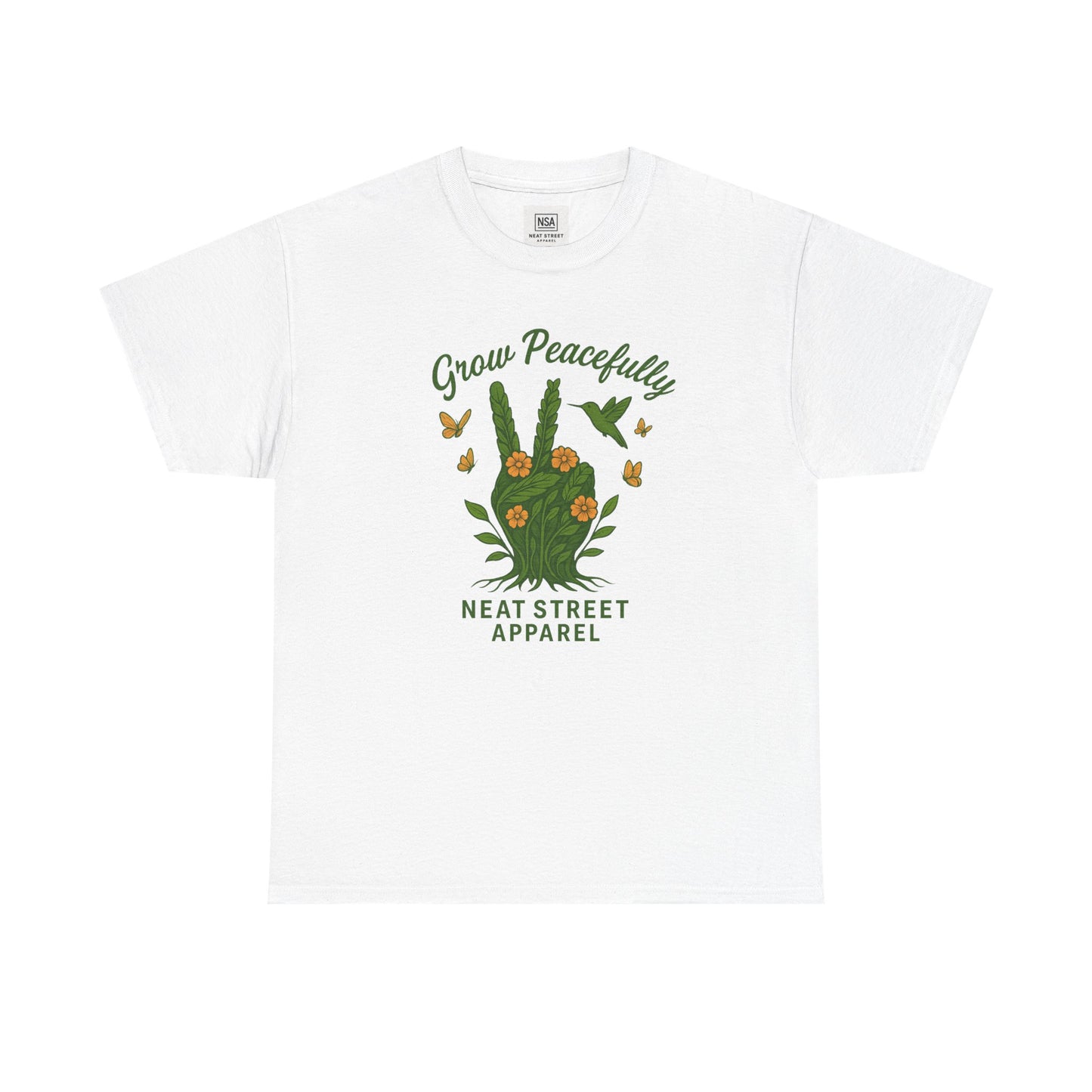 Grow Peacefully Unisex Heavy Cotton Tee