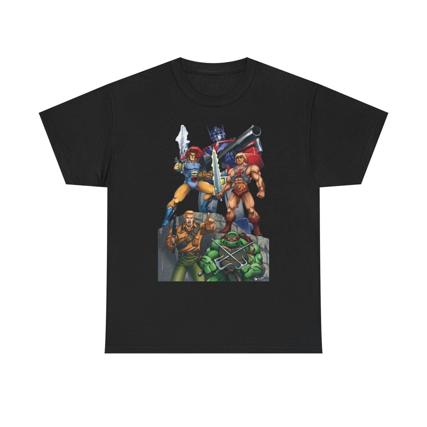 Vintage 80s Action Heroes Unisex Heavy Cotton Tee