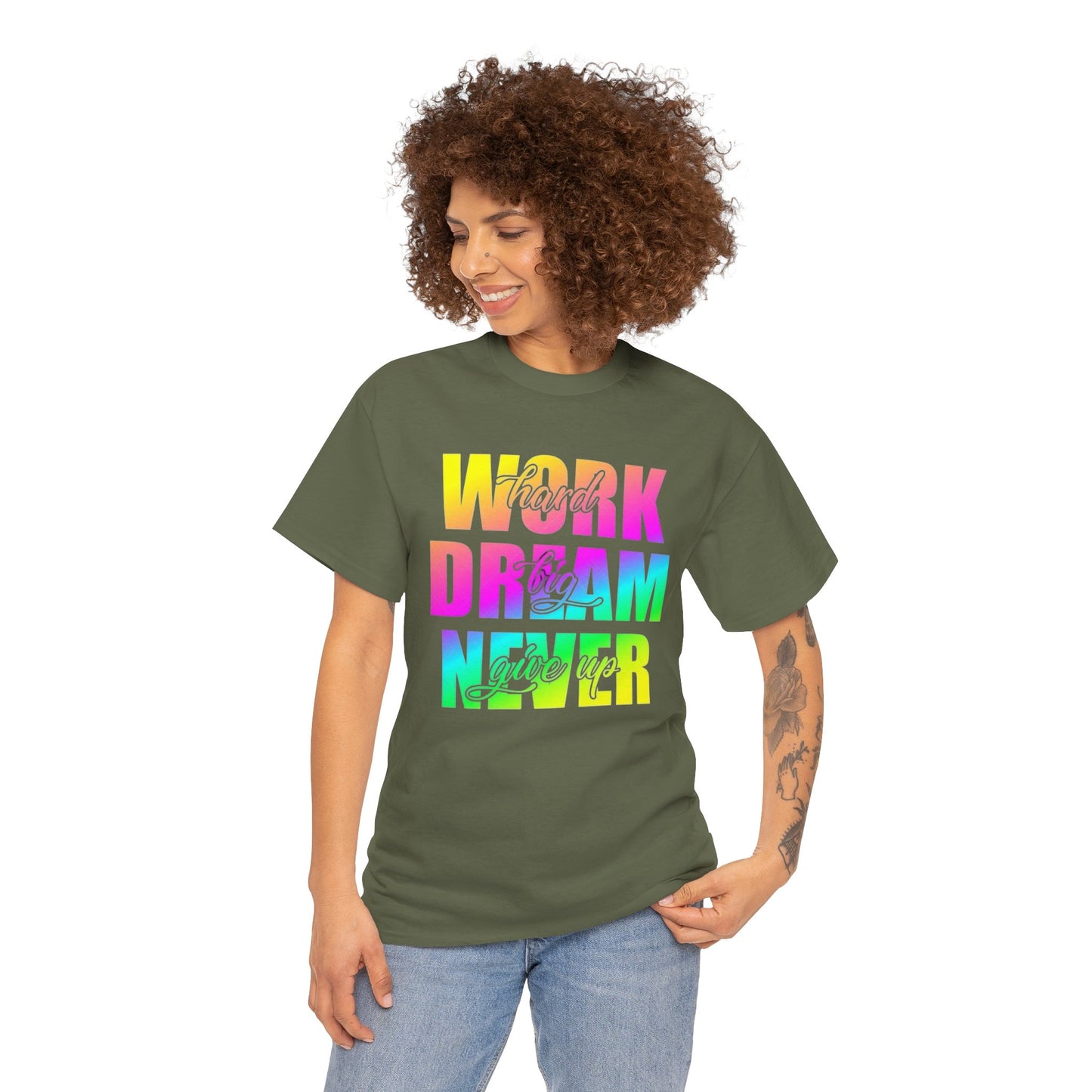 Inspirational Work Hard Dream Big Unisex Tee