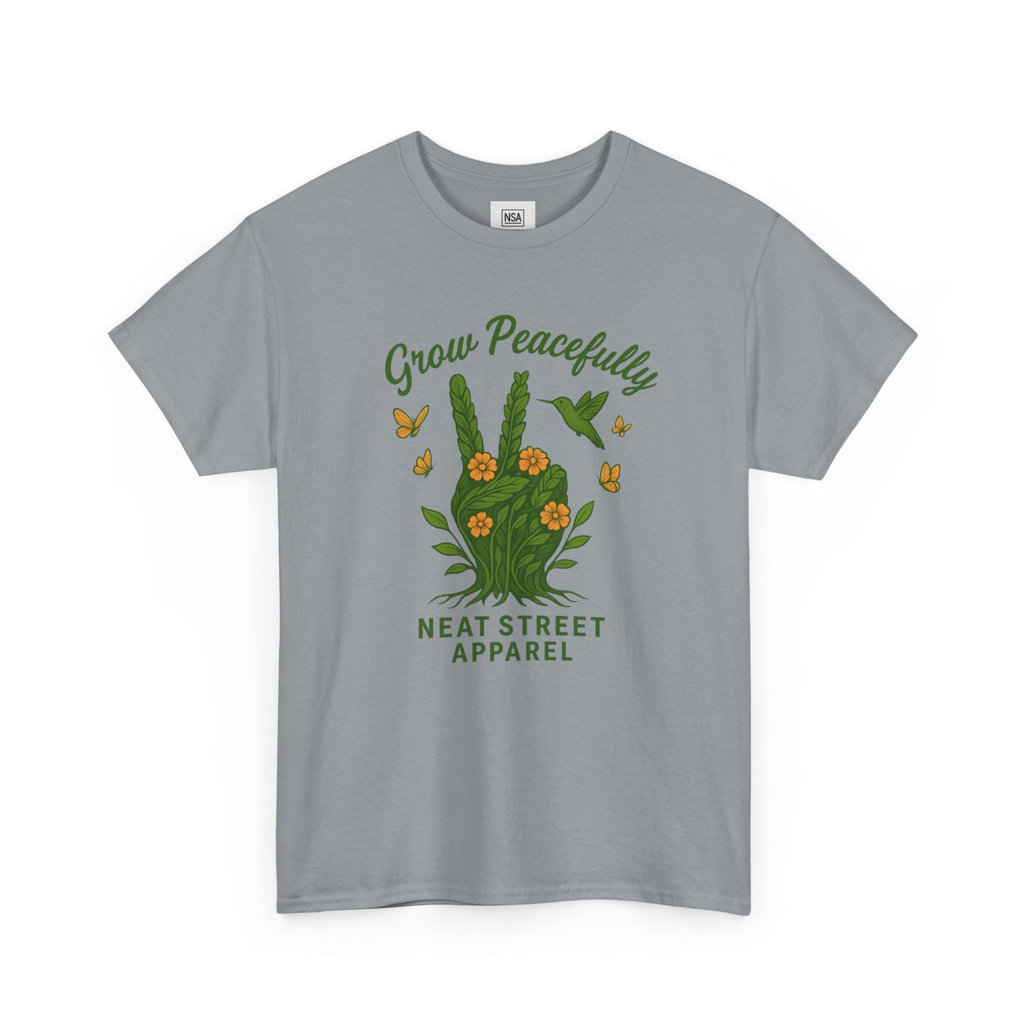 Grow Peacefully Unisex Heavy Cotton Tee