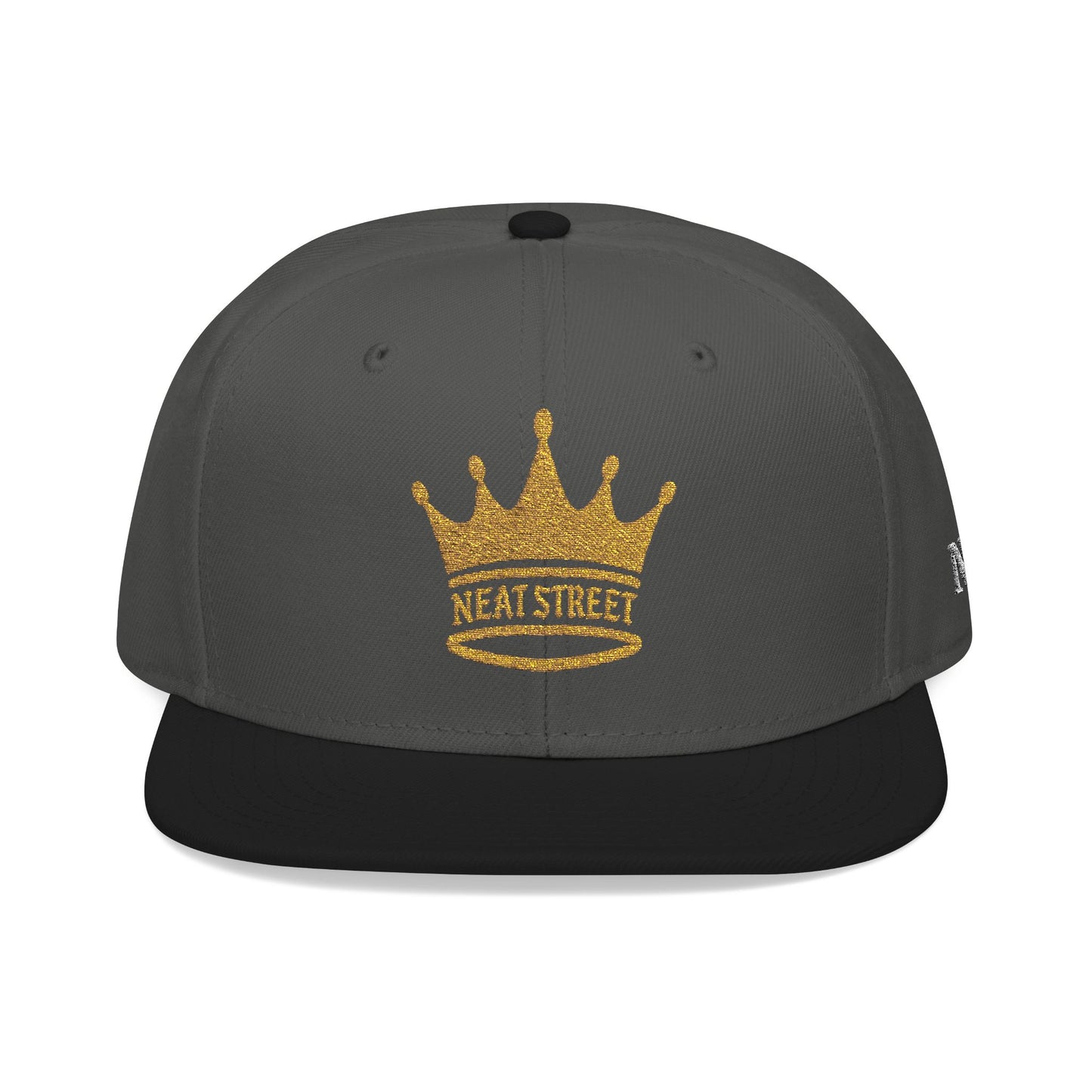 Neat Street Crown Snapback Hat - Embroidered Casual Cap for Streetwear Enthusiasts
