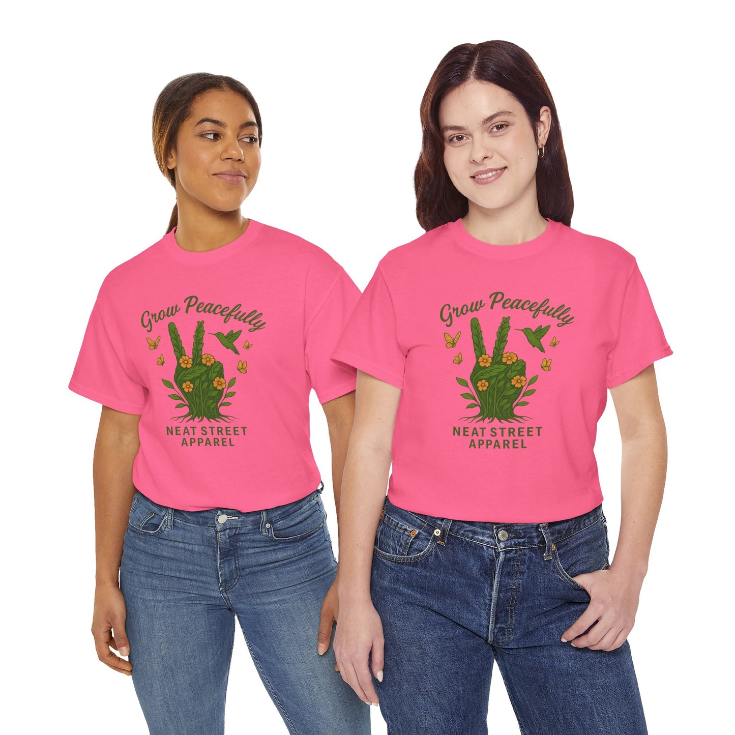 Grow Peacefully Unisex Heavy Cotton Tee