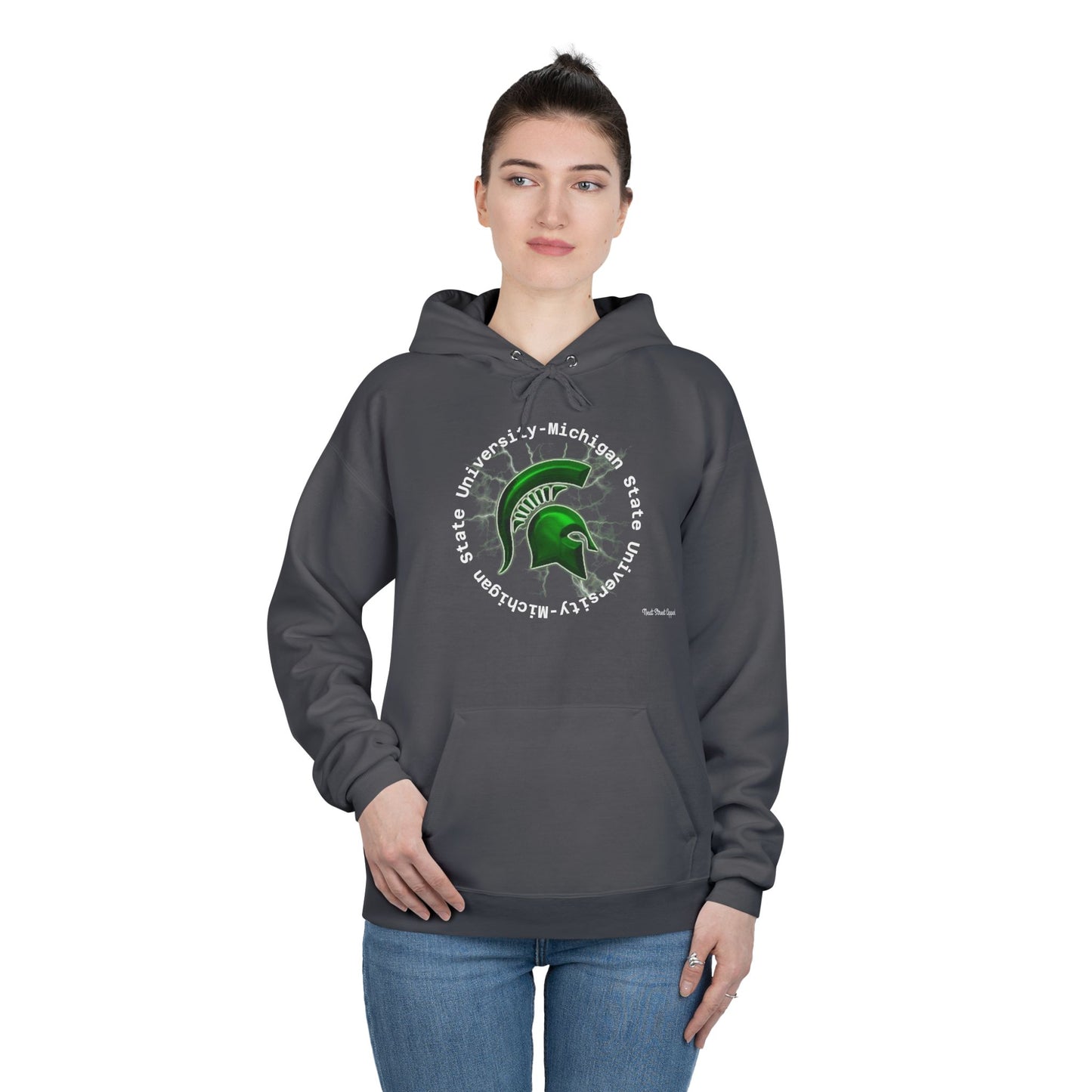 Spartan Spirit Eco-Smart Hoodie, College Sweatshirt, Unisex Pullover, Campus Gear, Game Day Apparel, School Pride Gift