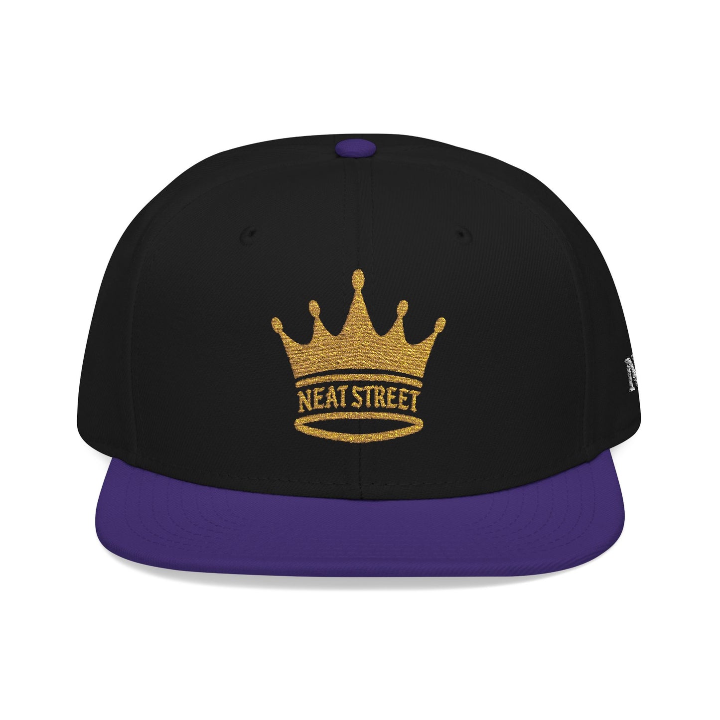 Neat Street Crown Snapback Hat - Embroidered Casual Cap for Streetwear Enthusiasts
