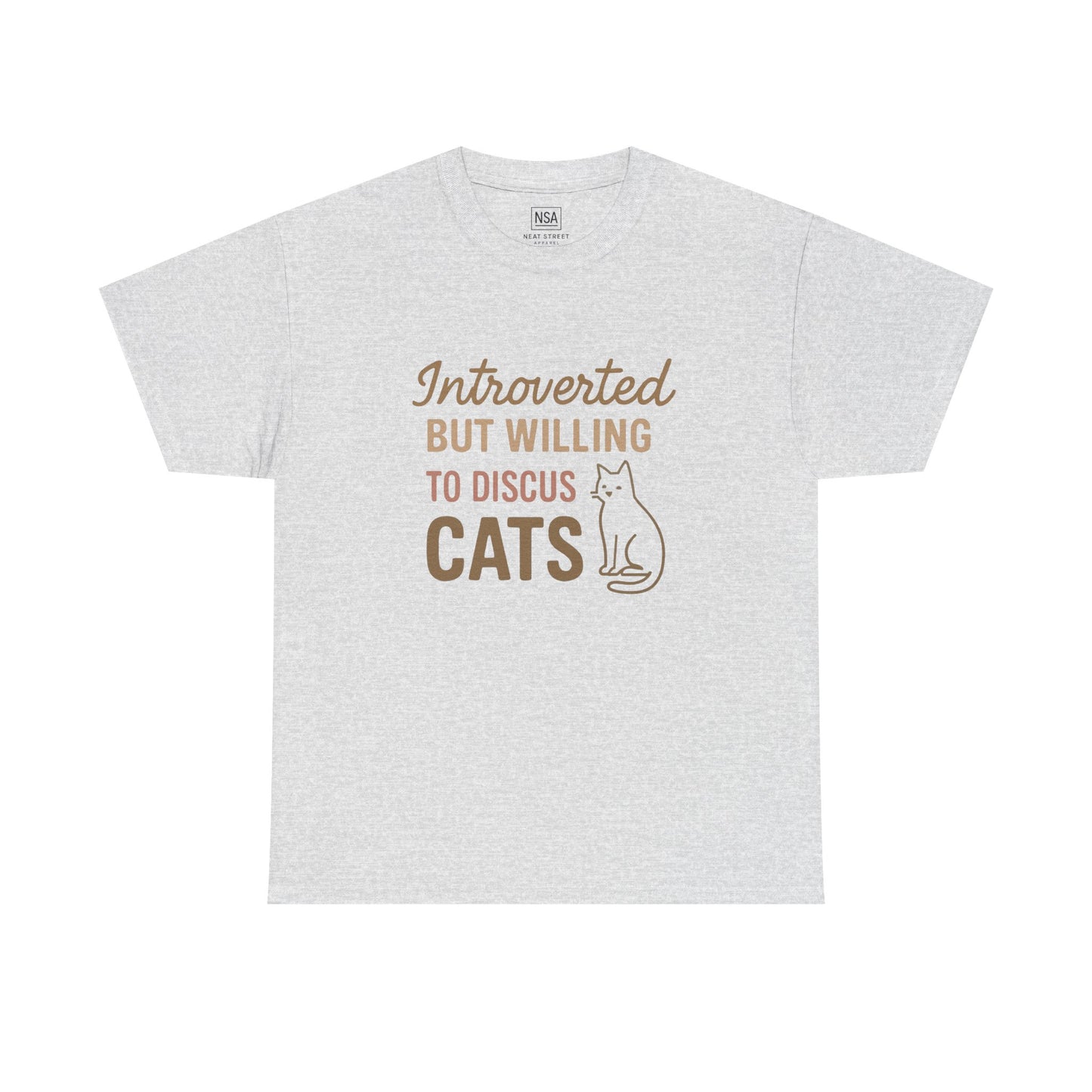 Introverted Cat Lover Tee - Unisex Heavy Cotton Shirt