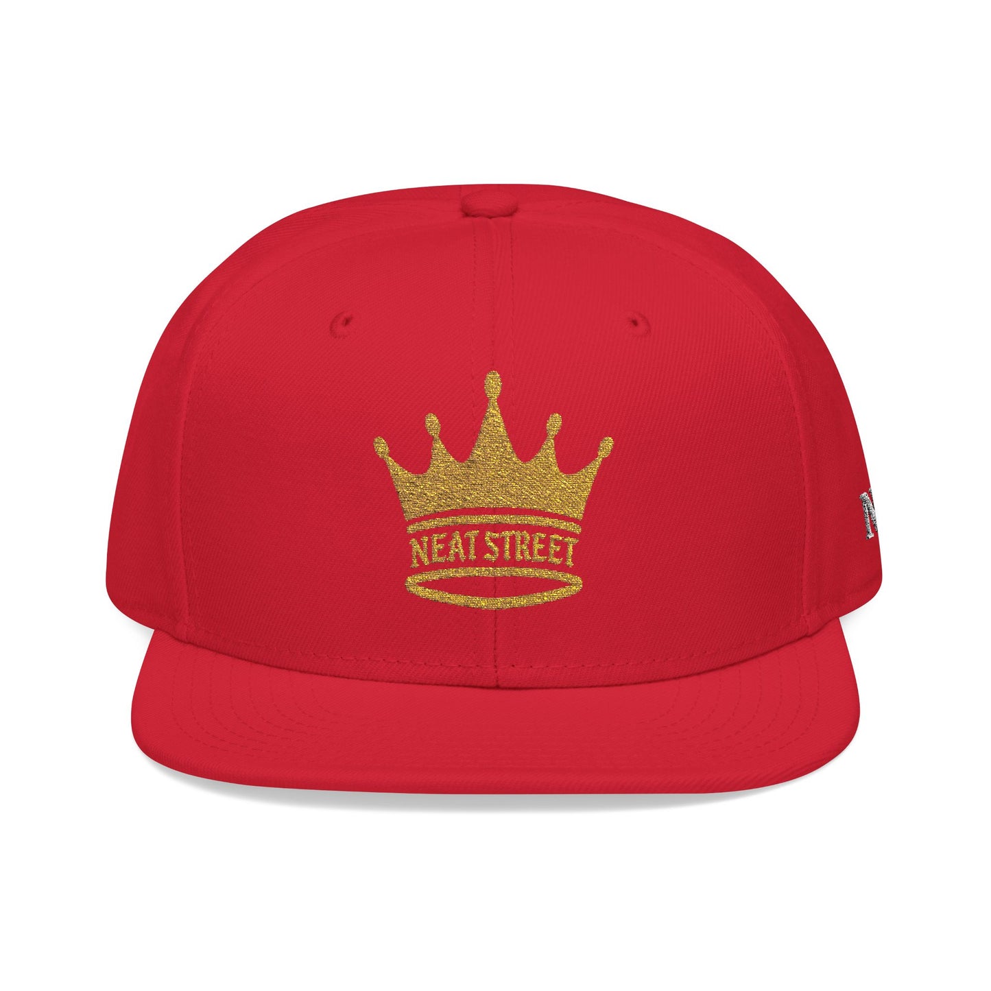 Neat Street Crown Snapback Hat - Embroidered Casual Cap for Streetwear Enthusiasts