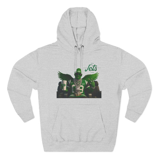 Jets Wings Hoodie — Green Football Fan Fleece Pullover