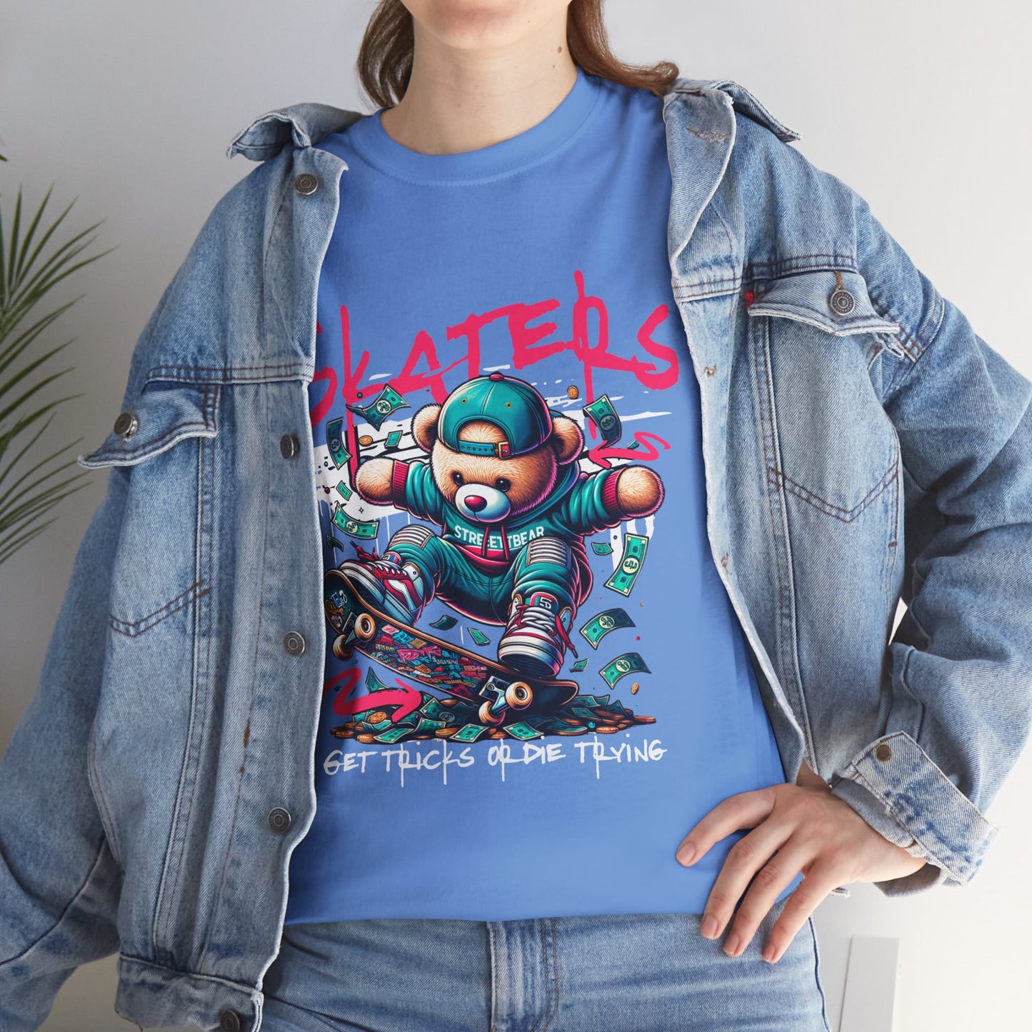 Skater Bear T-Shirt Cool Graphic Tee