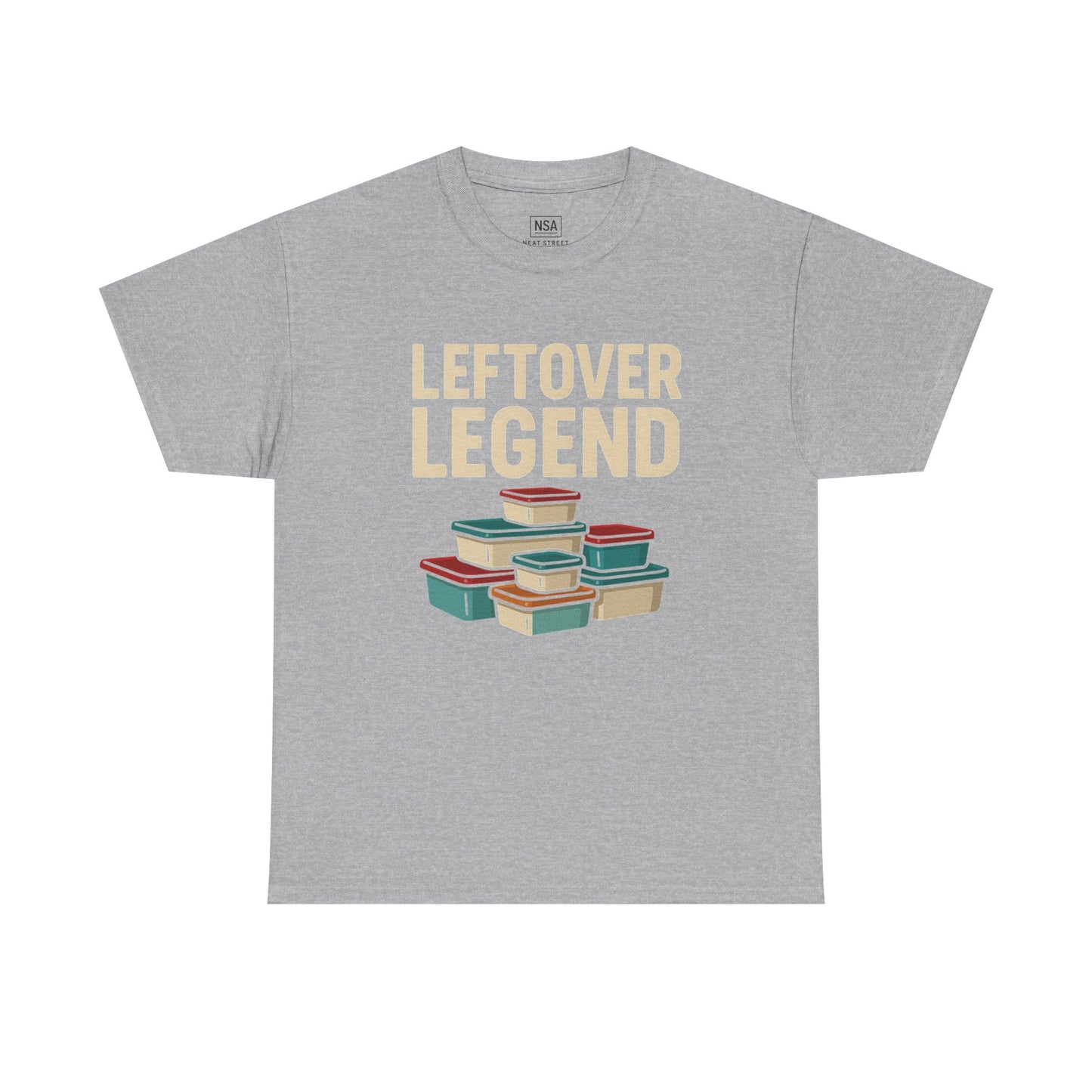 Leftover Legend Unisex Heavy Cotton Tee - Fun Foodie Shirt, Perfect for Meal Prep Lovers, Great Gift for Foodies, Casual Wear, Kitchen Humor